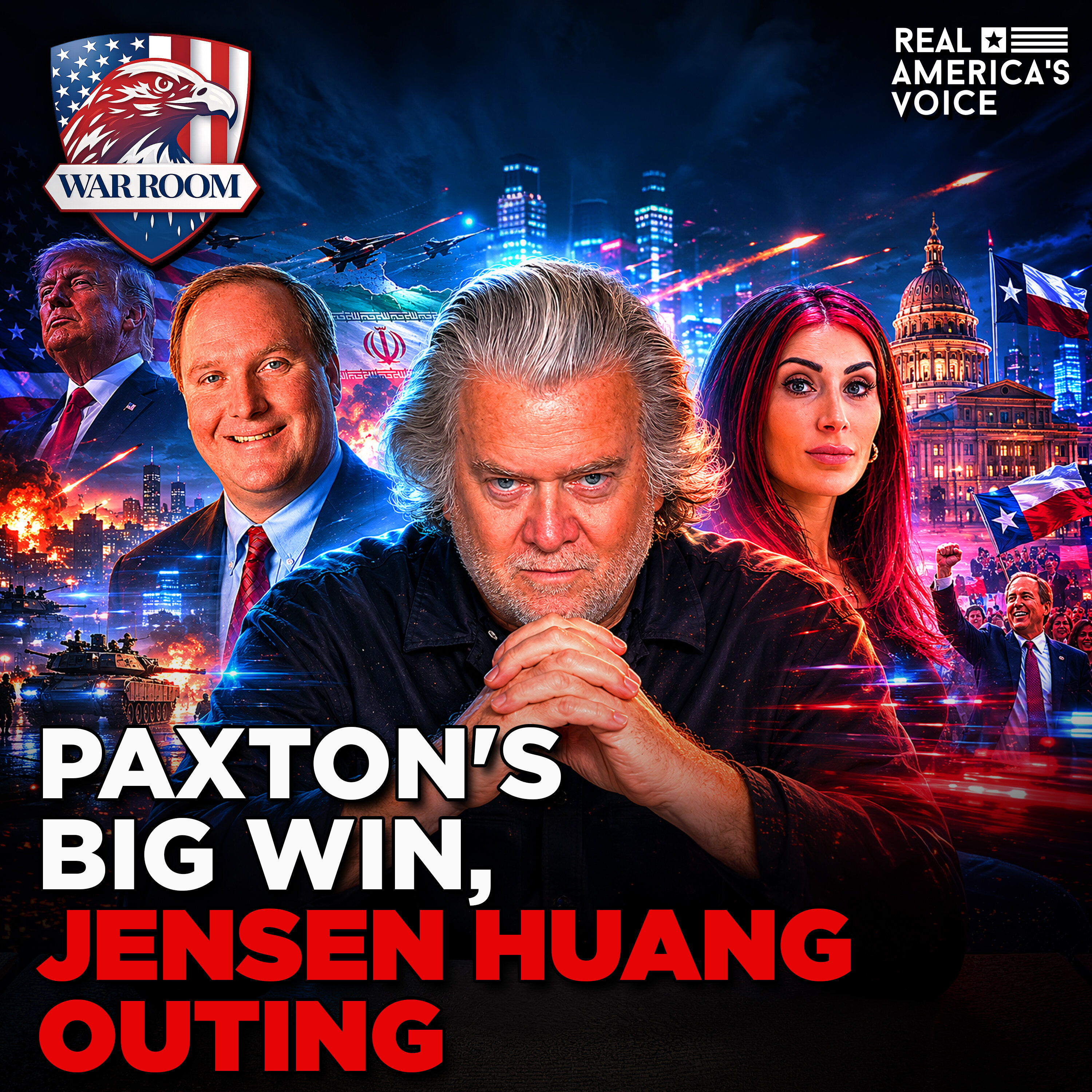 JOHN SOLOMON ON PAXTON WIN & JENSEN HUANG OUTING | WAR ROOM AM W/ STEVE BANNON — Real America’s Voice cover