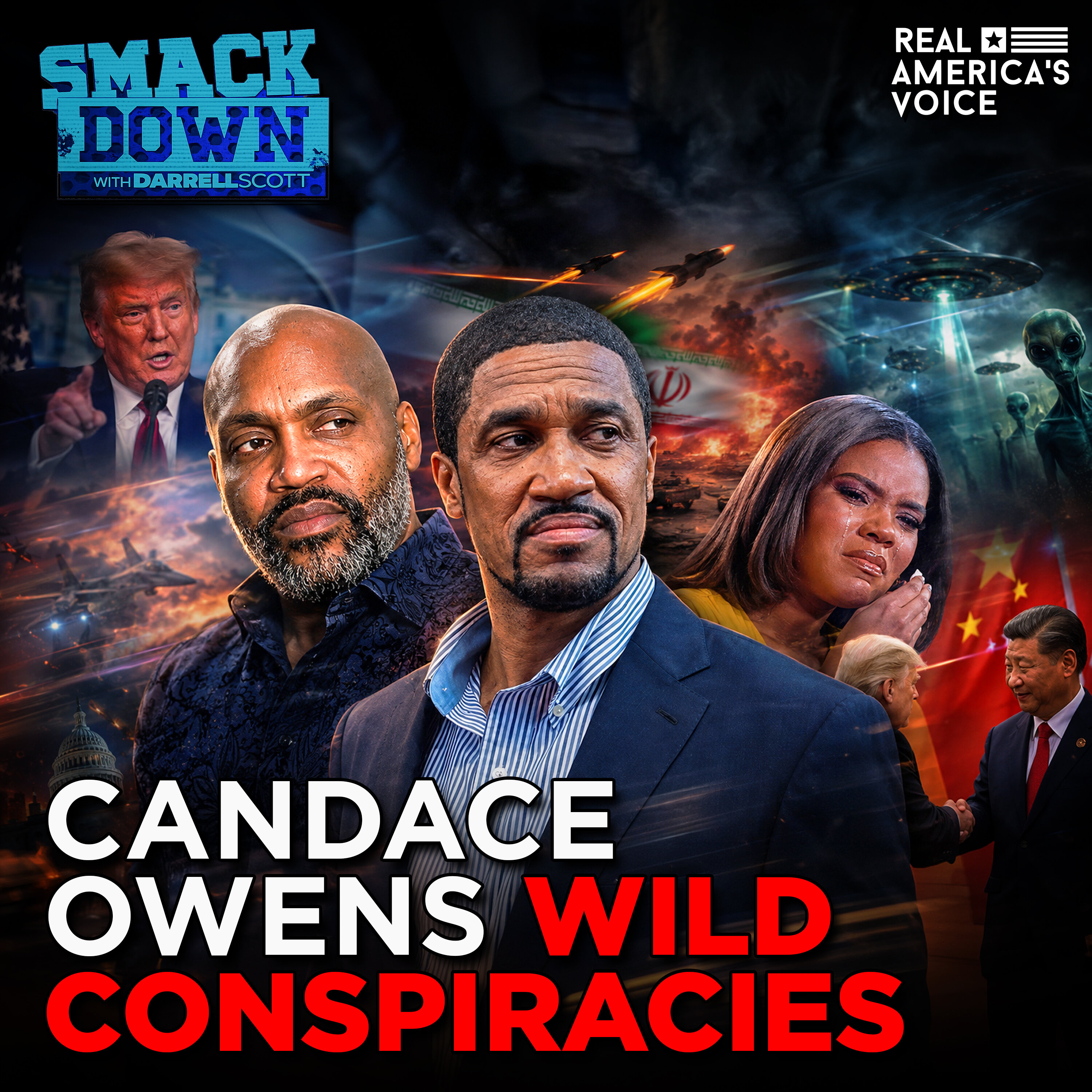 TRUMP MAJOR UPDATE, CANDACE OWENS WILD CONSPIRACIES, ALIEN REVEAL | SMACKDOWN WITH DARRELL SCOTT — Real America’s Voice cover
