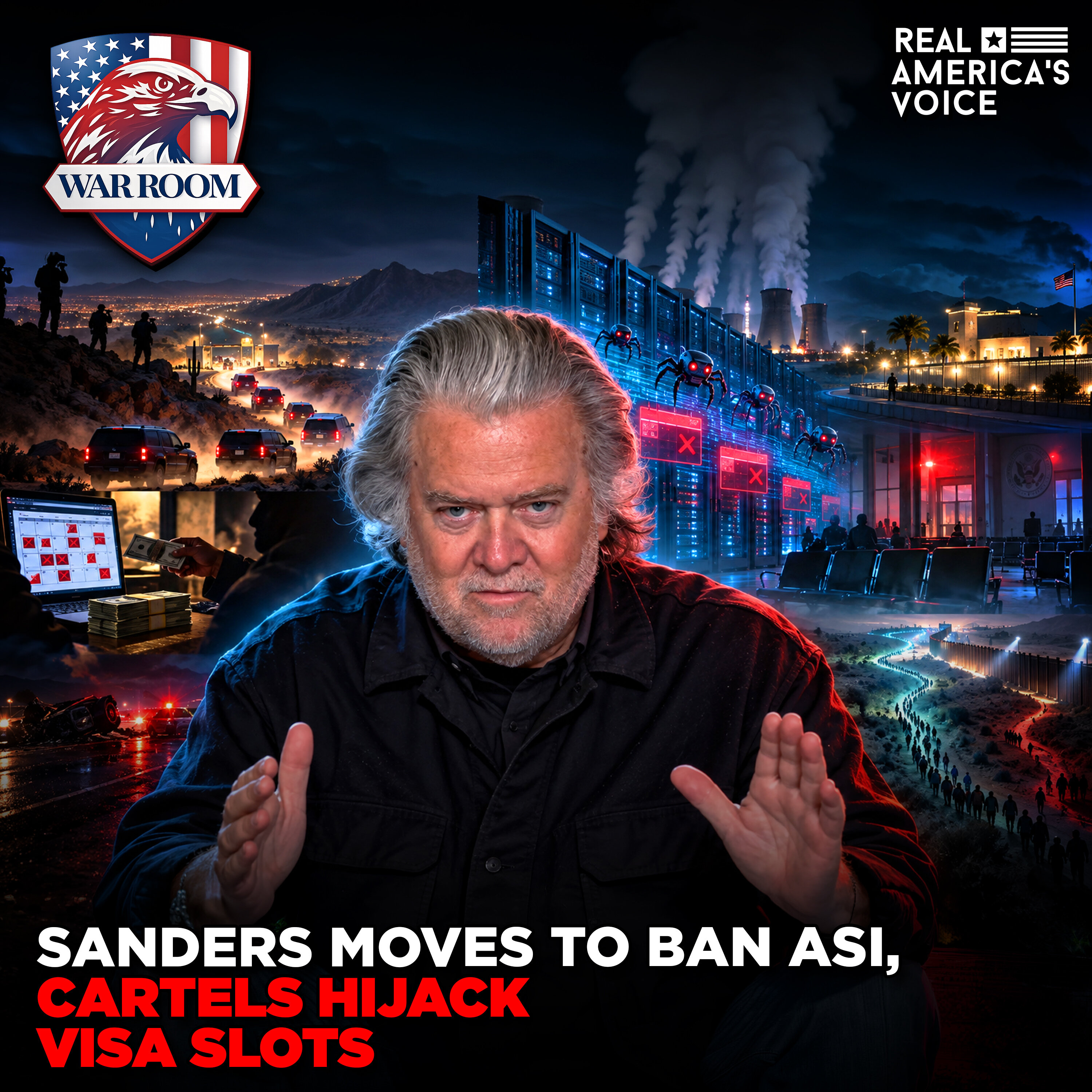 SANDERS MOVES TO BAN ASI, CARTELS HIJACK VISA SLOTS | WAR ROOM PM W STEVE BANNON