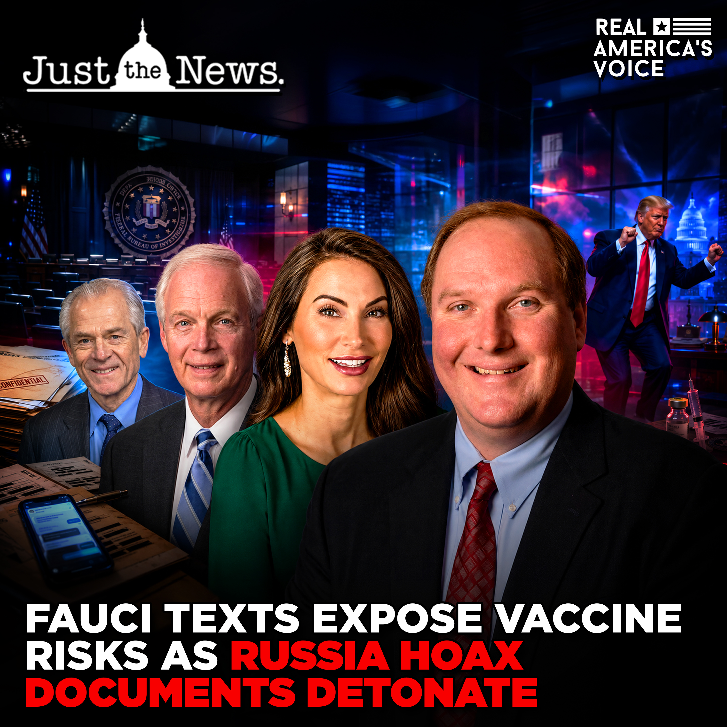 FAUCI TEXTS EXPOSE VACCINE RISKS AS RUSSIA HOAX DOCUMENTS DETONATE | JUST THE NEWS - NO NOISE