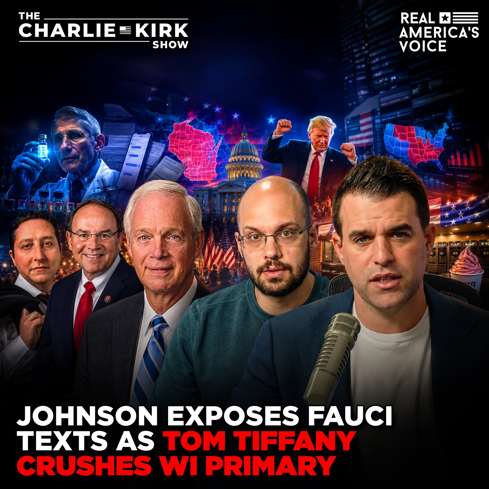 JOHNSON EXPOSES FAUCI TEXTS AS TOM TIFFANY CRUSHES WI PRIMARY | CHARLIE KIRK SHOW episode artwork