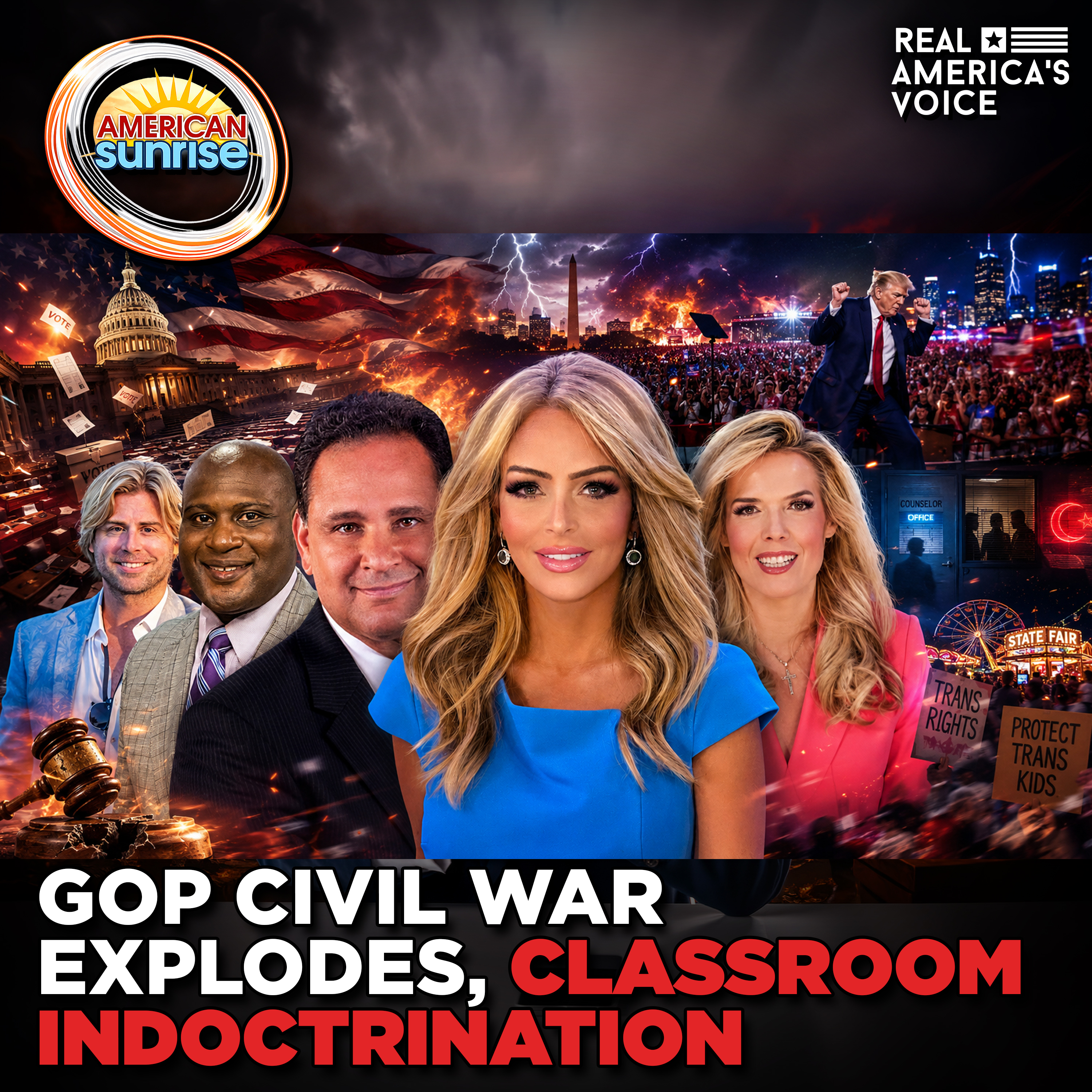 GOP CHAOS, SCHOOL INDOCTRINATION & MIDTERM FIREPOWER | AMERICAN SUNRISE episode artwork