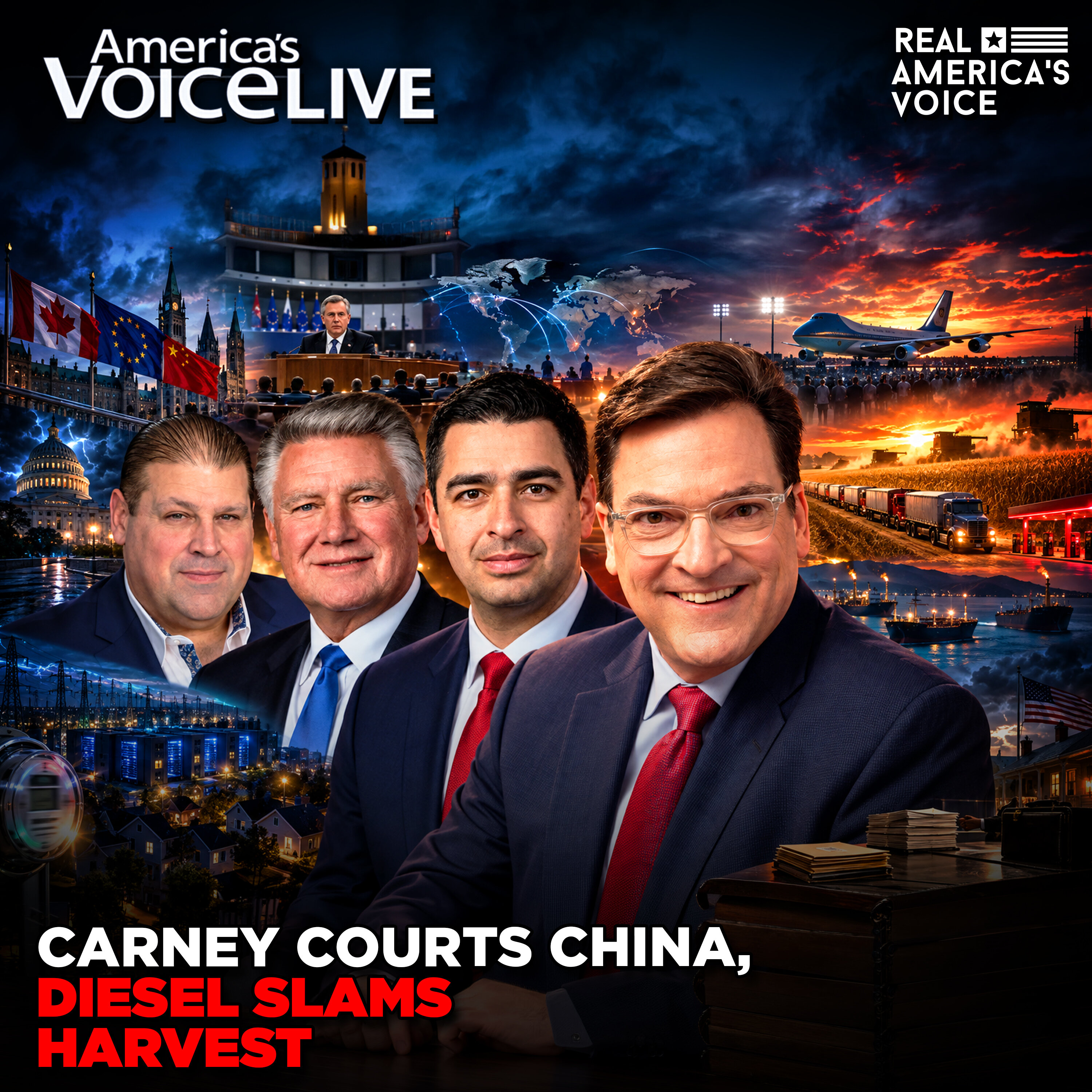 CARNEY COURTS CHINA, DIESEL SLAMS HARVEST | AMERICA'S VOICE LIVE
