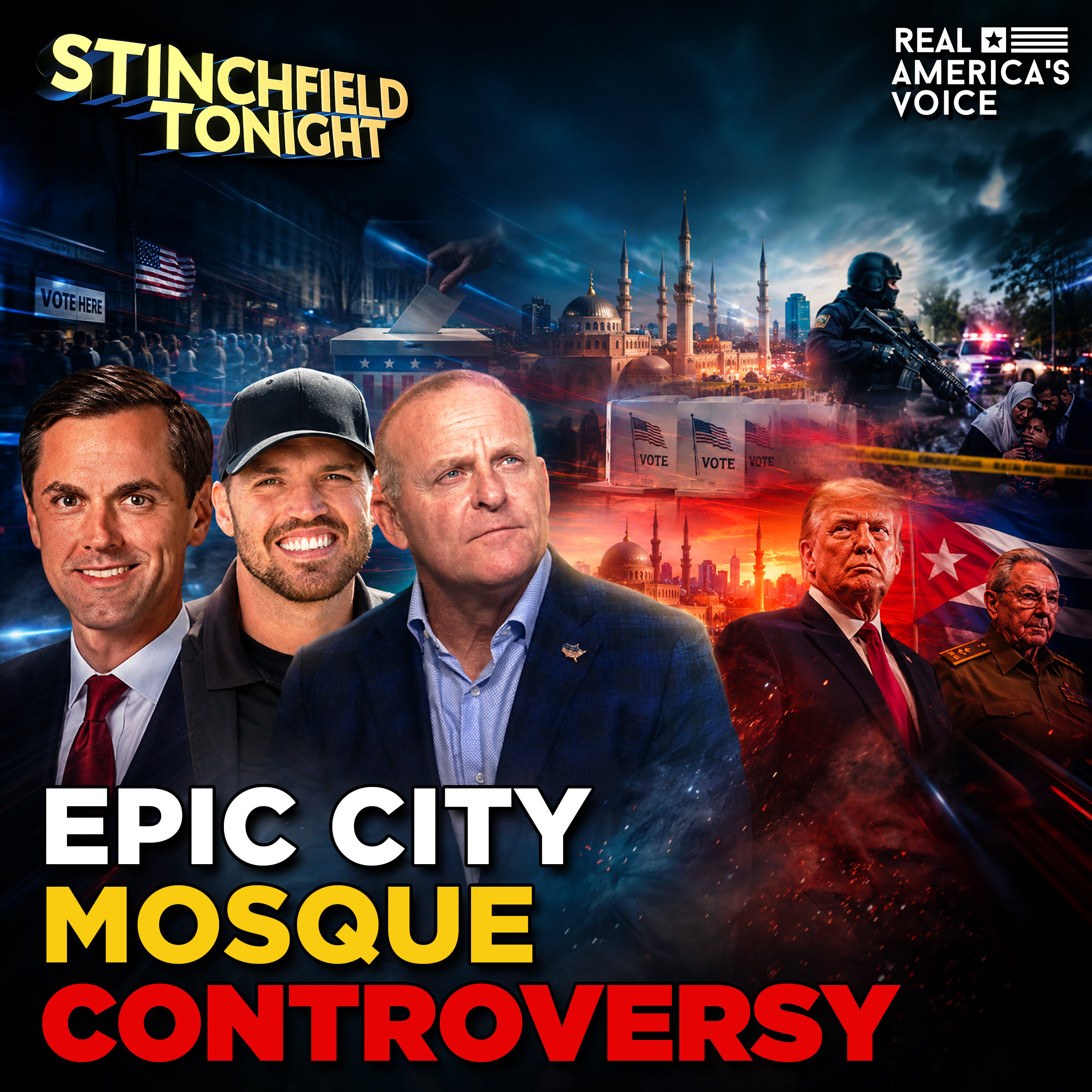 SAN DIEGO MOSQUE SHOOTING, ILHAN OMAR SCANDAL, CUBA CRACKDOWN | GRANT STINCHFIELD TONIGHT SHOW — Real America’s Voice cover