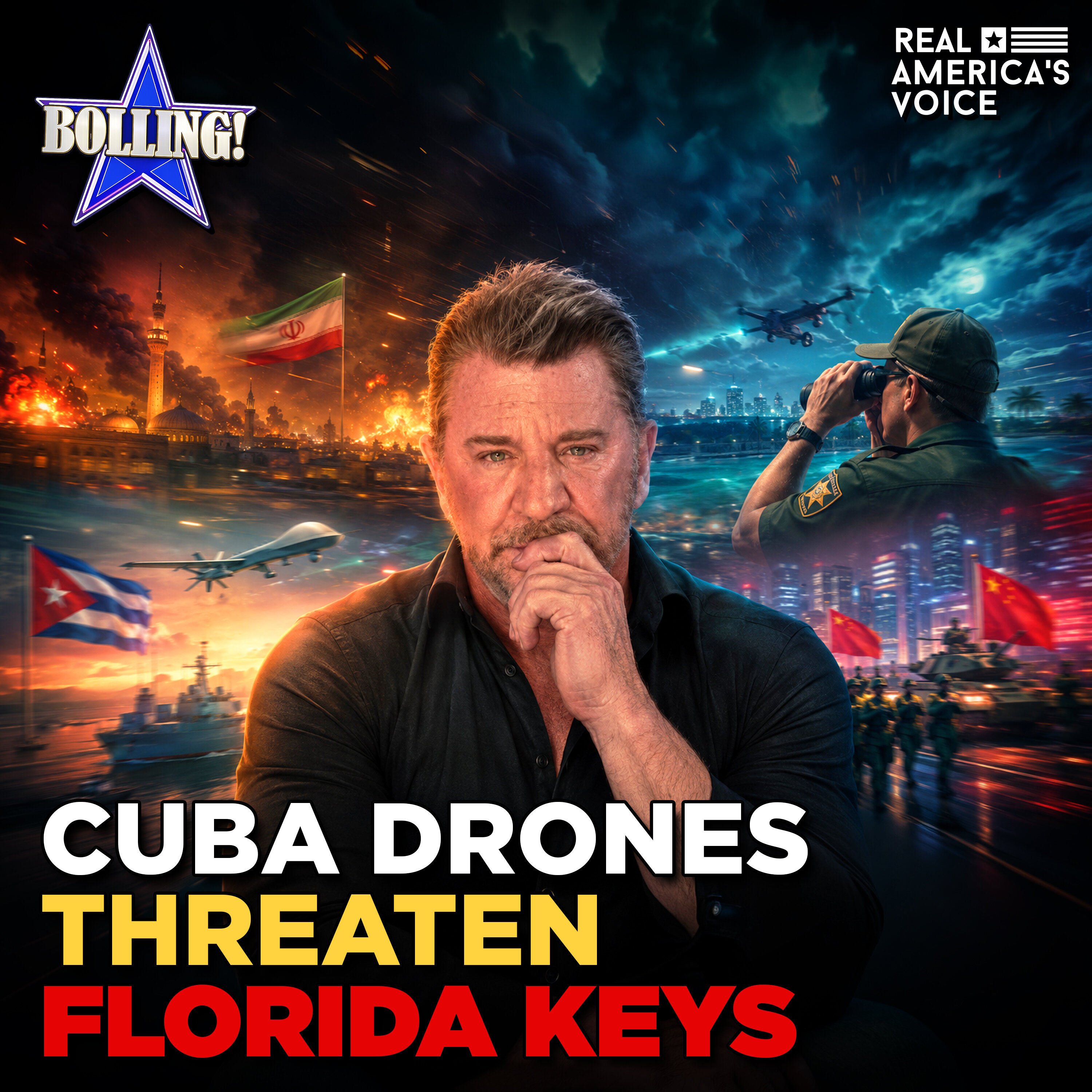 IRAN WAR UPDATE, CUBA DRONE THREAT & CHINA PARADE | THE ERIC BOLLING SHOW — Real America’s Voice cover