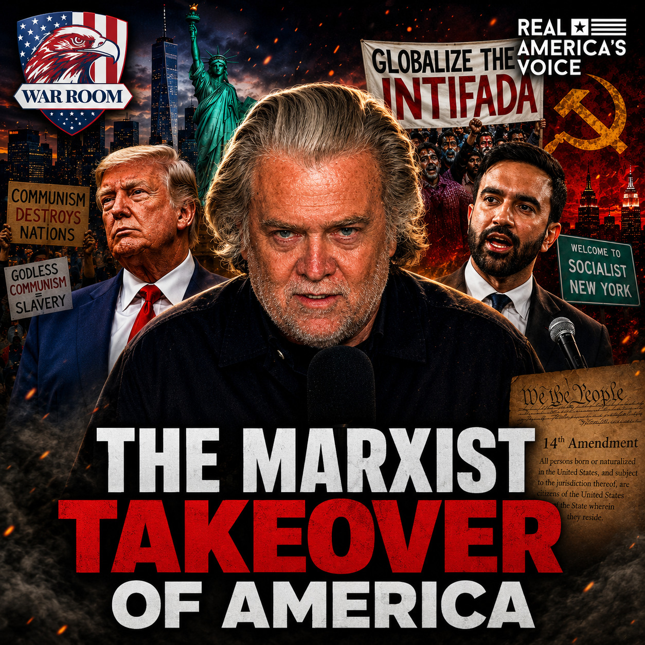 THE MARXIST TAKEOVER OF AMERICA | WAR ROOM AM W/  STEVE BANNON (EP. 5476) episode artwork