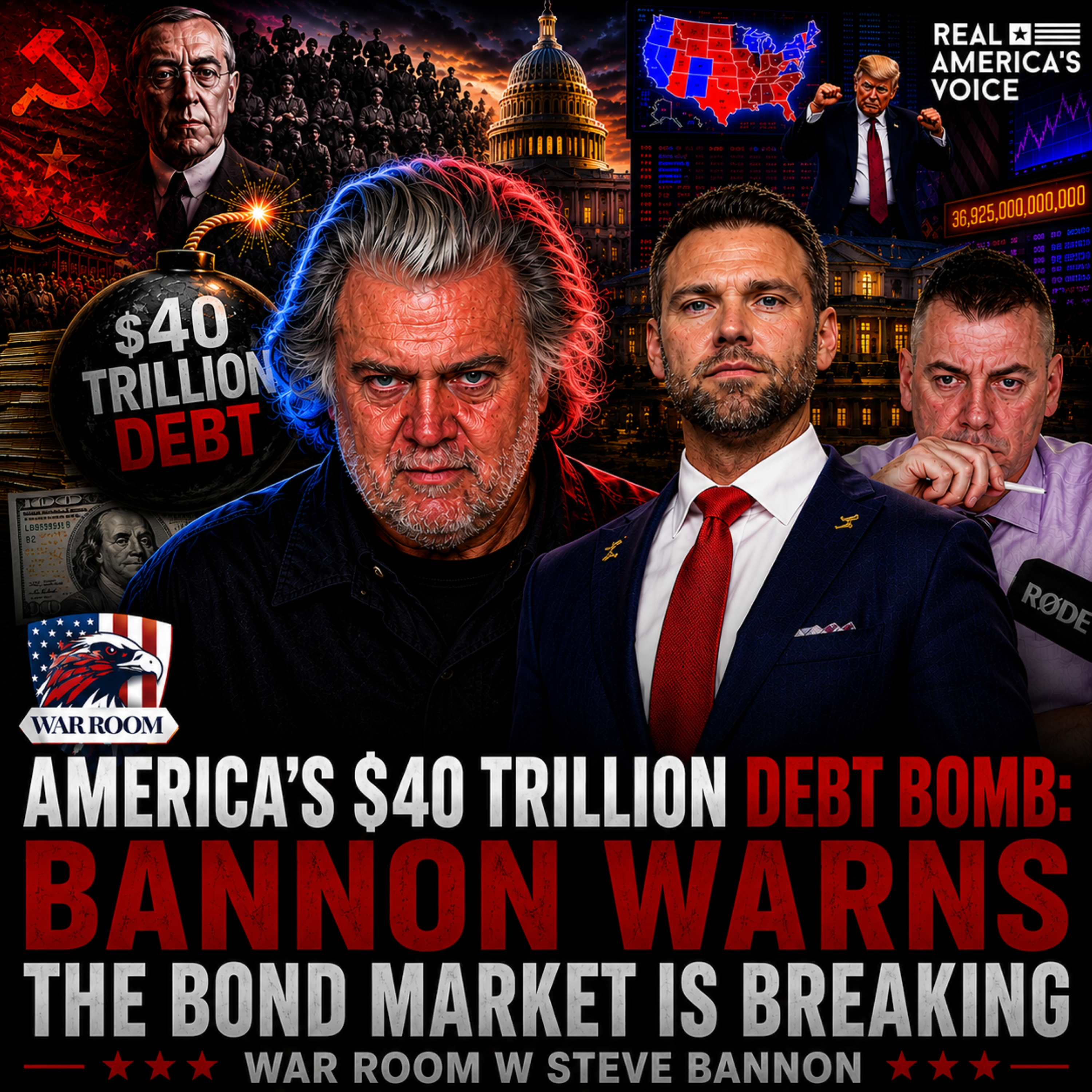 AMERICA’S $40 TRILLION DEBT BOMB: BANNON WARNS THE BOND MARKET IS BREAKING | WAR ROOM W STEVE BANNON | AUGUST 22, 2026 episode artwork