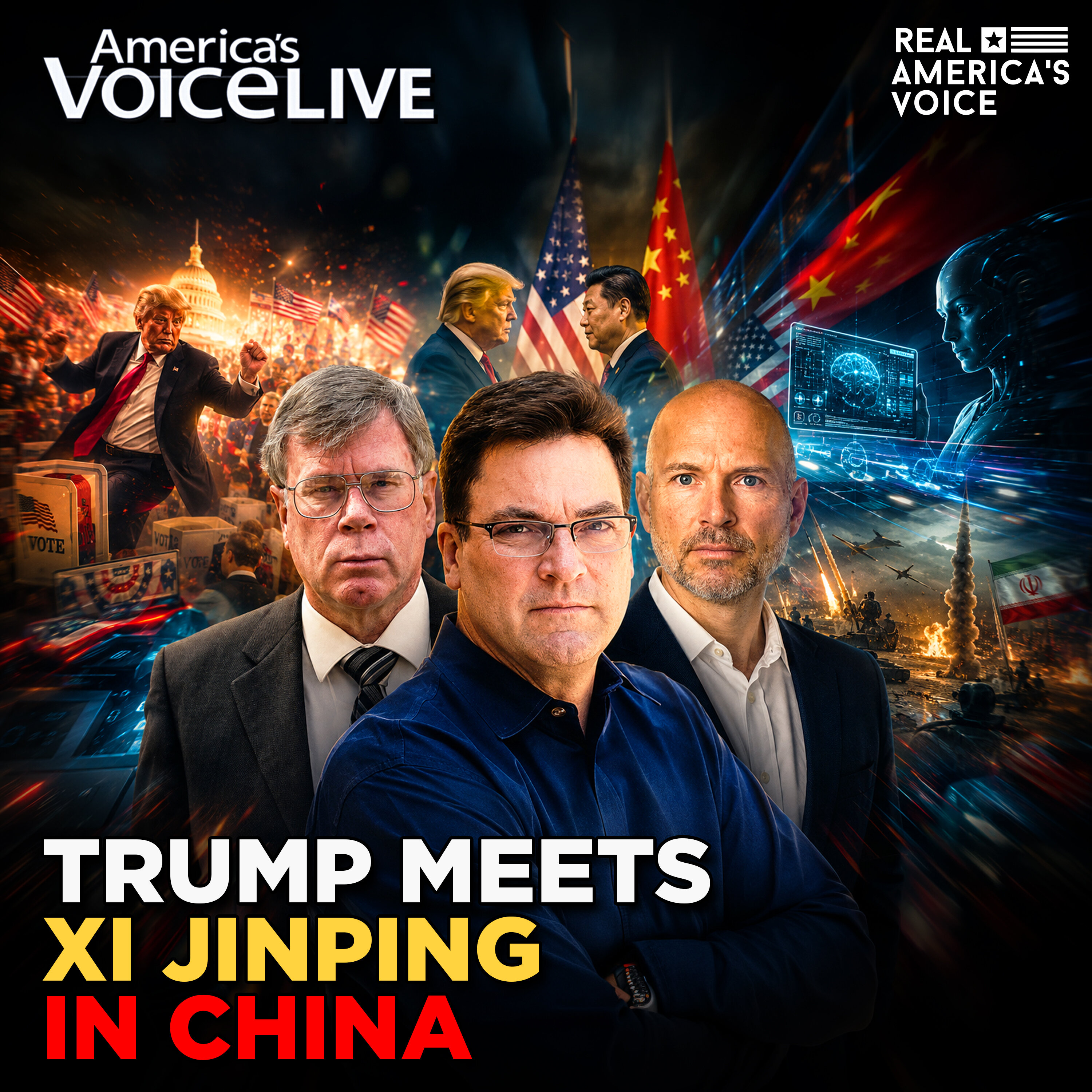 TRUMP MEETS XI IN CHINA, GOP EXPOSES DEM EXTREMES FOR MIDTERMS | AMERICA'S VOICE LIVE W STEVE GRUBER — Real America’s Voice cover