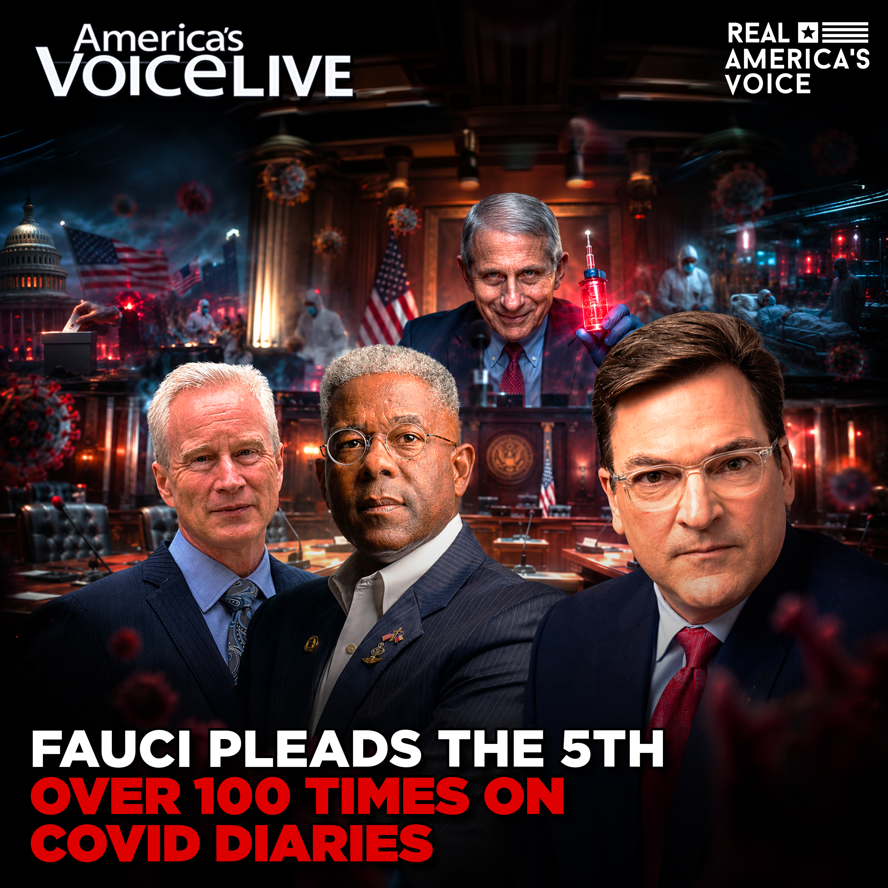 FAUCI PLEADS THE 5TH OVER 100 TIMES ON COVID DIARIES | AMERICA'S VOICE LIVE