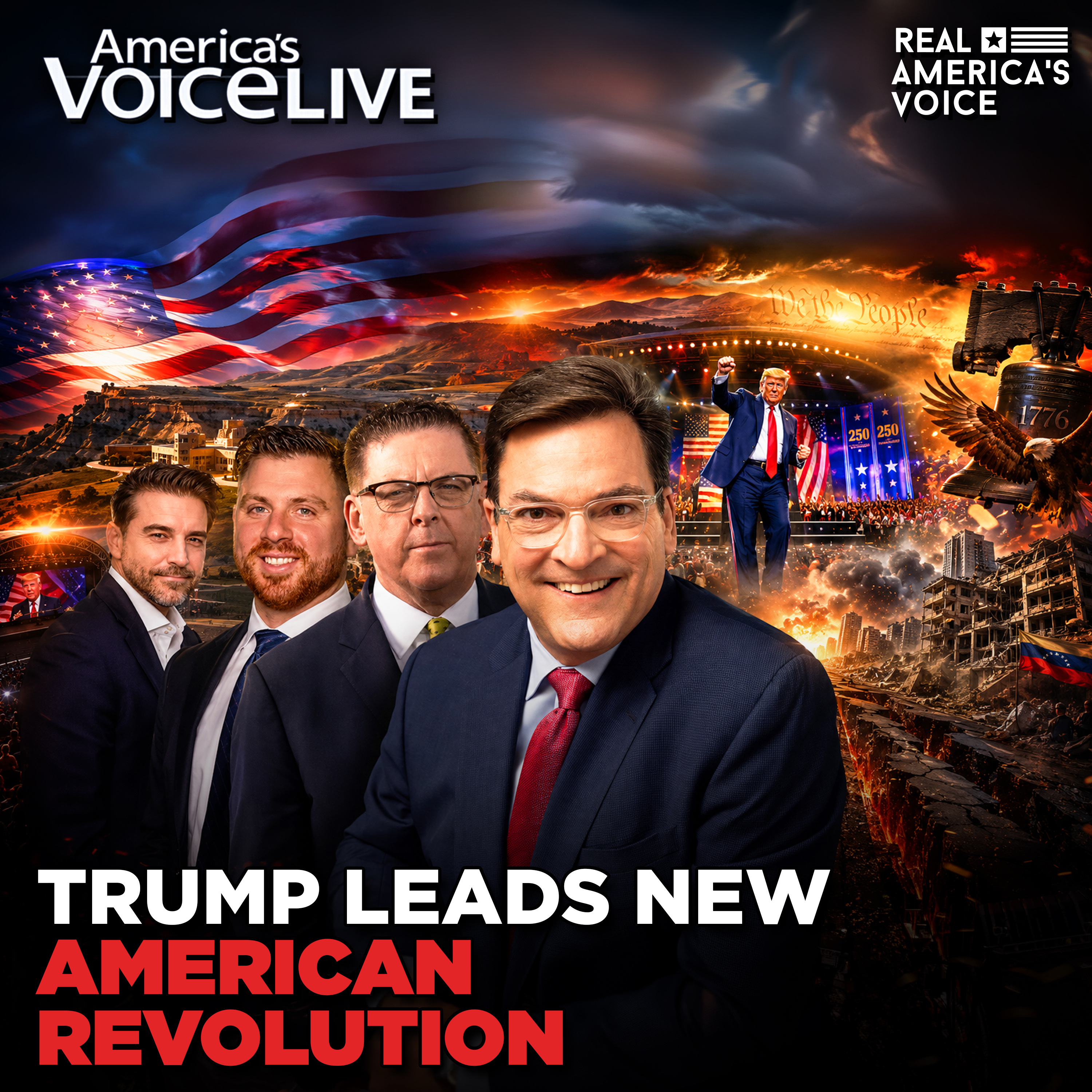 TRUMP'S 1776 REVOLUTION IGNITES AS DEMS GO FULL SOCIALIST | AMERICA'S VOICE LIVE episode artwork