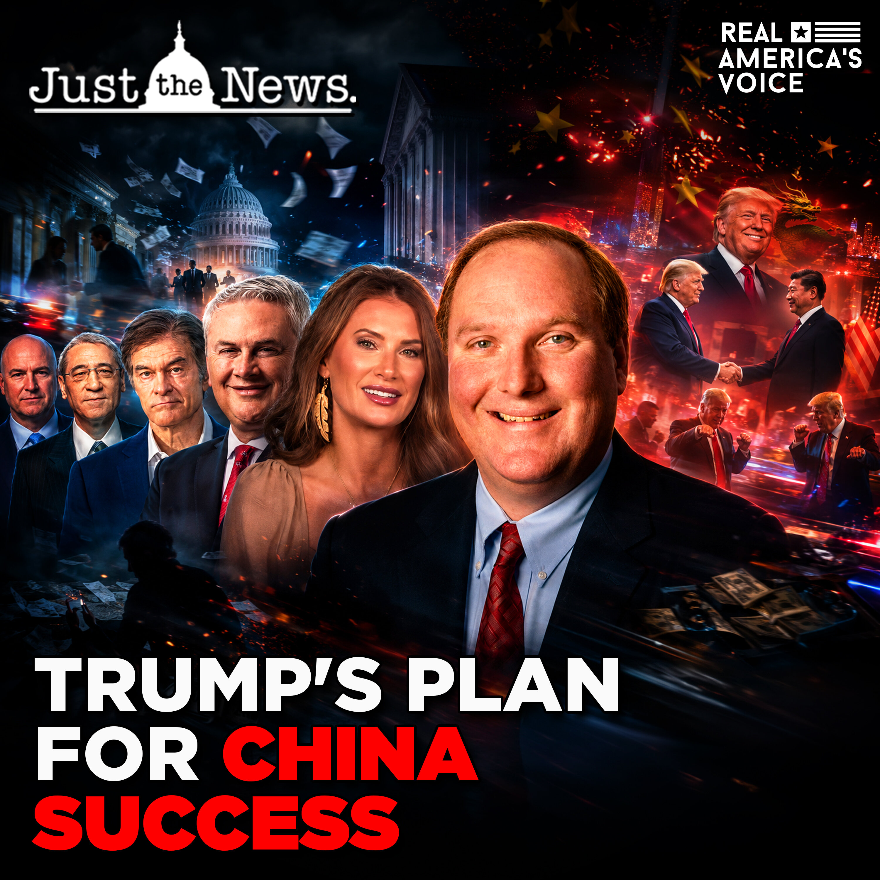 END GOVERNMENT FRAUD, TRUMP'S PLAN FOR CHINA SUCCESS | JUST THE NEWS - NO NOISE — Real America’s Voice cover