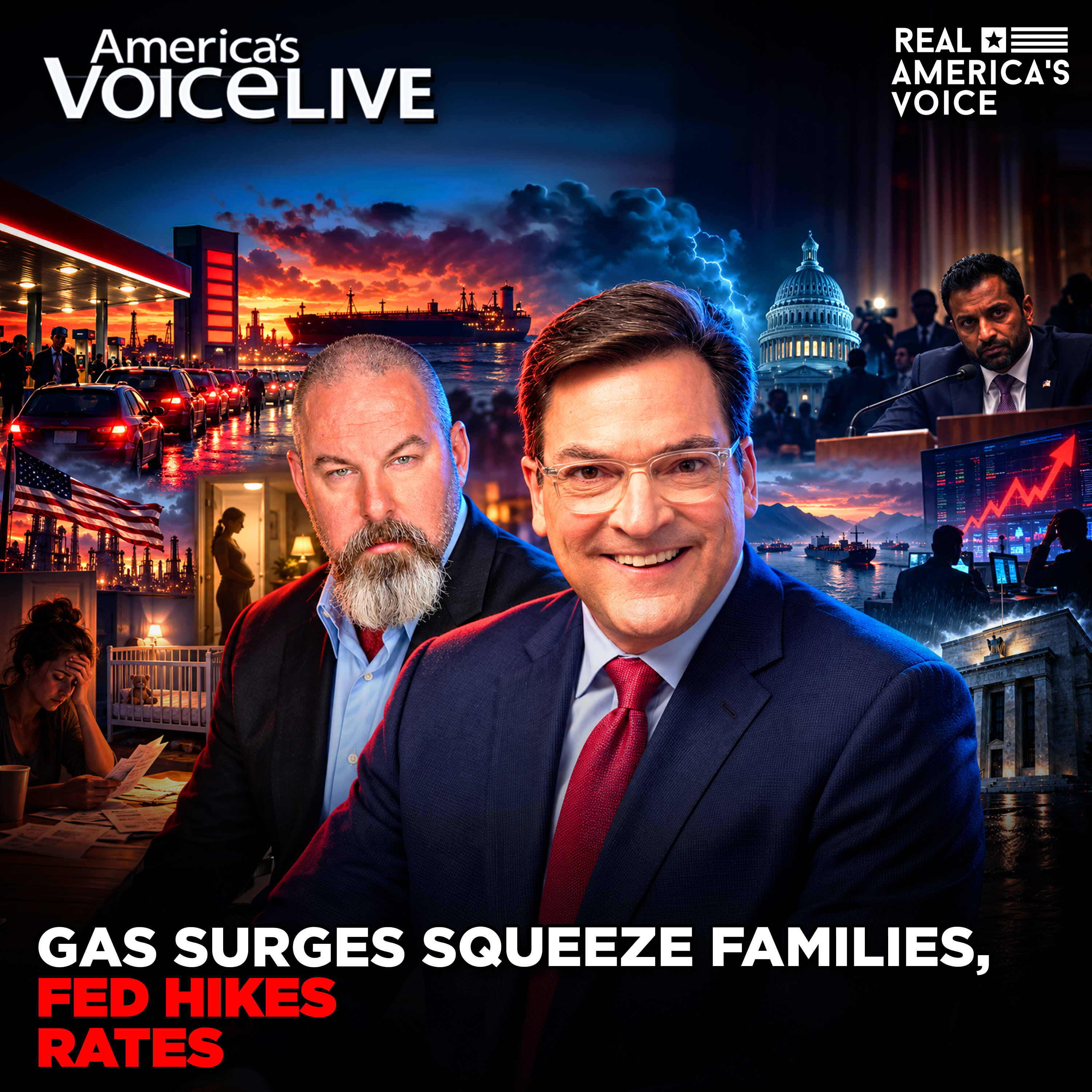 GAS SURGES SQUEEZE FAMILIES, FED HIKES RATES | AMERICA'S VOICE LIVE