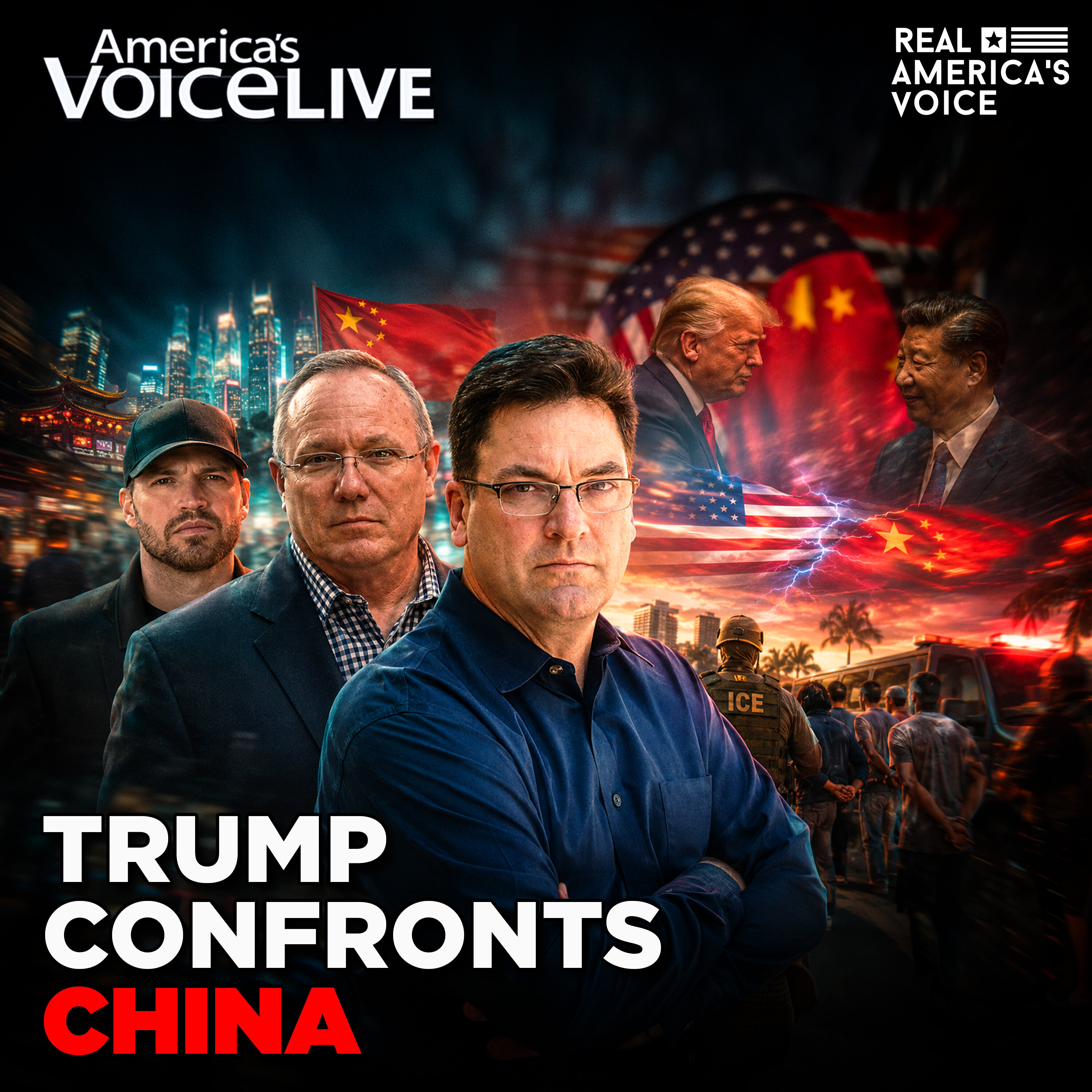 TRUMP CONFRONTS CHINA, DEMS GO RADICAL, FL TARGETS ILLEGALS | AMERICA'S VOICE LIVE W/ STEVE GRUBER — Real America’s Voice cover