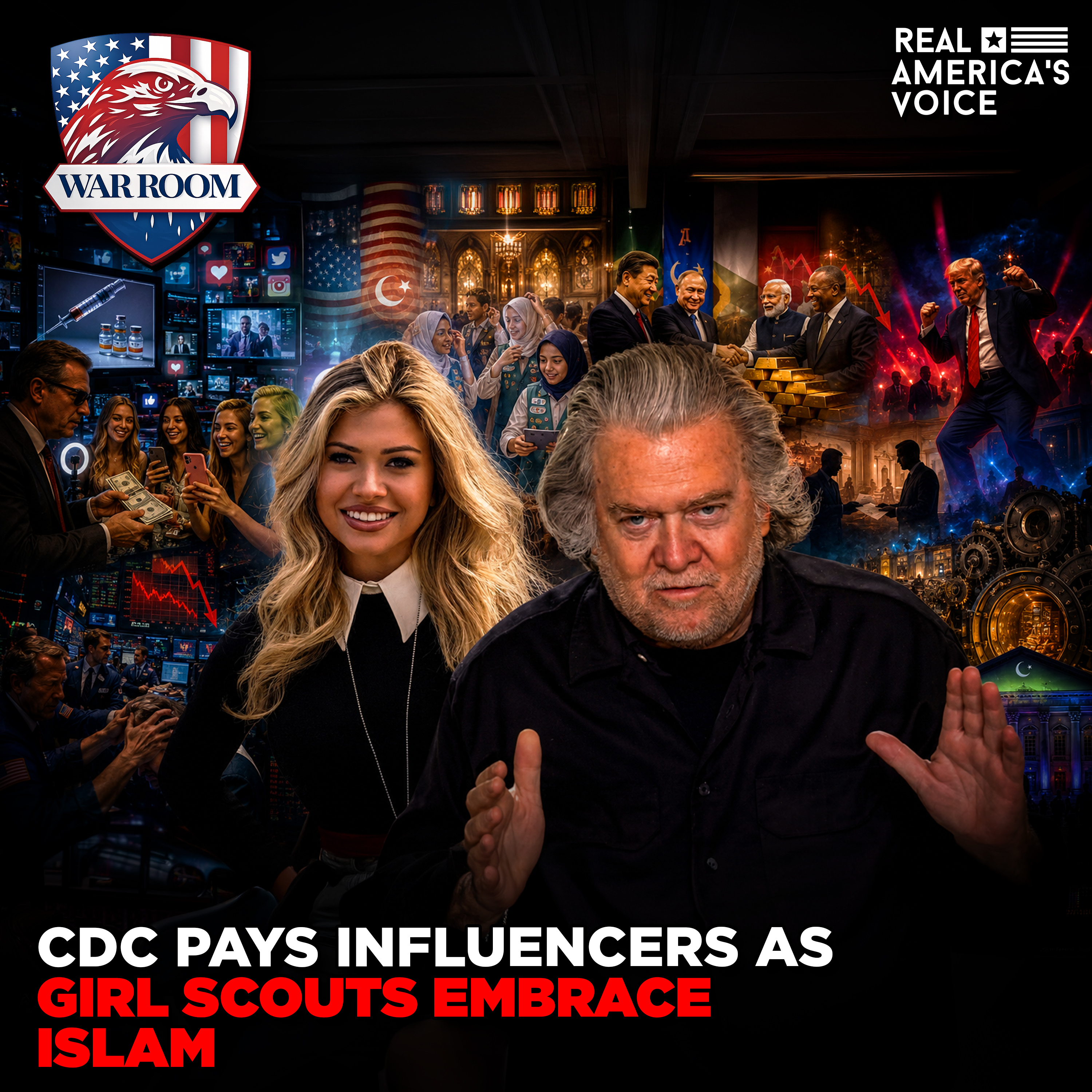 CDC PAYS INFLUENCERS AS GIRL SCOUTS EMBRACE ISLAM | THE WAR ROOM WITH STEPHEN K. BANNON (EP. 5619) episode artwork