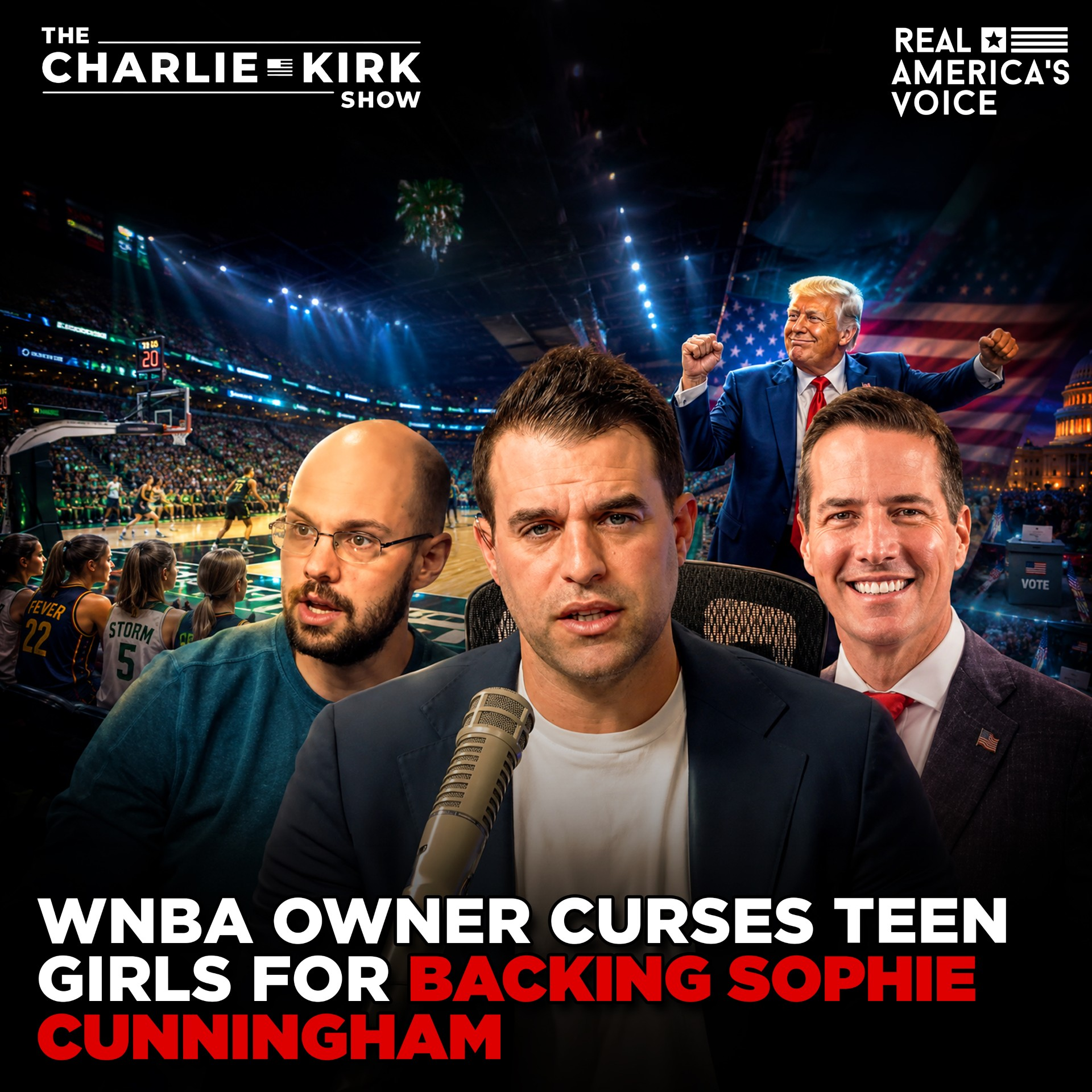 WNBA OWNER CURSES TEEN GIRLS FOR BACKING SOPHIE CUNNINGHAM ON MEN IN SPORTS | CHARLIE KIRK SHOW