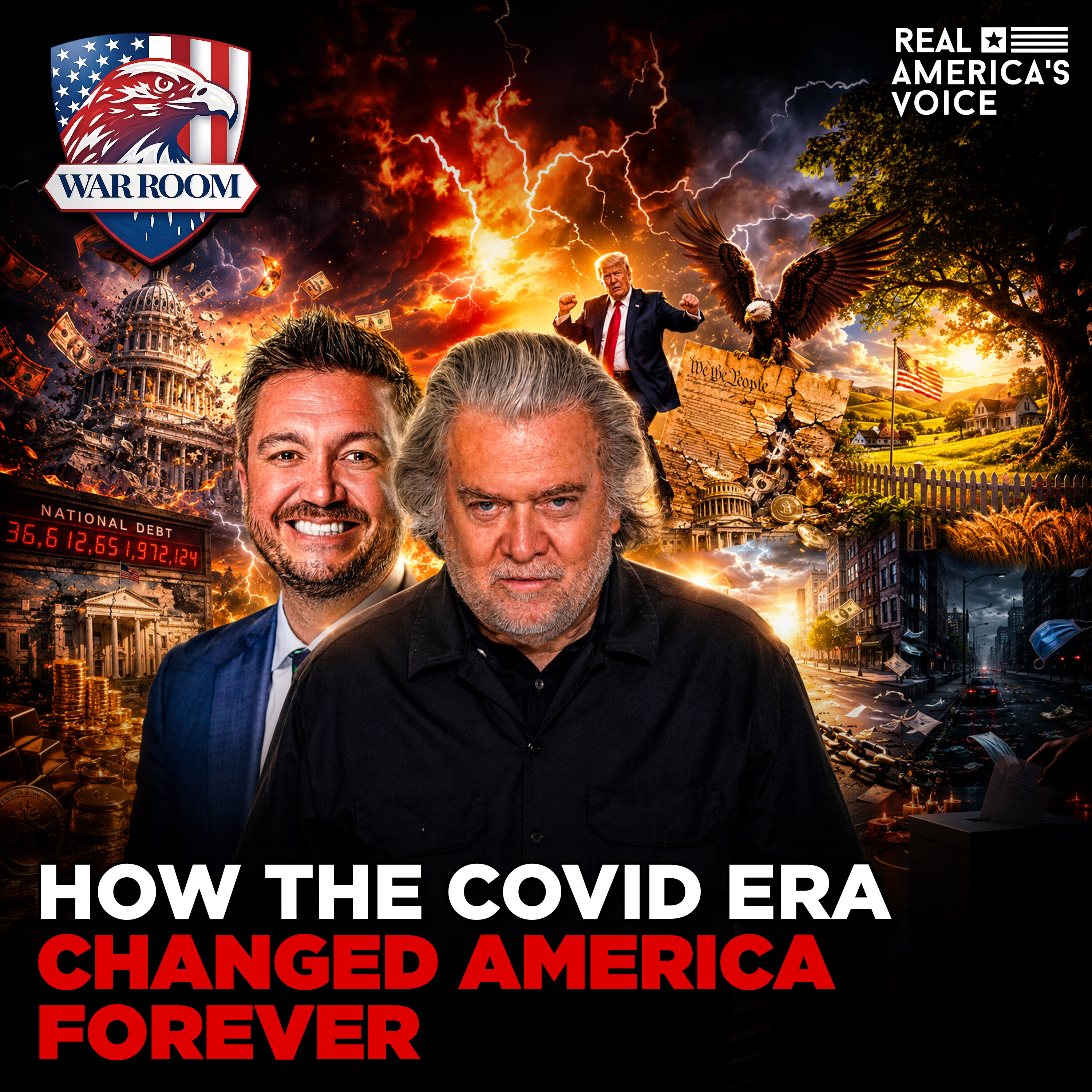 DEBT CRISIS, PRO-FAMILY POLICIES & COVID RECKONING | WAR ROOM AM W STEVE BANNON — Real America’s Voice cover