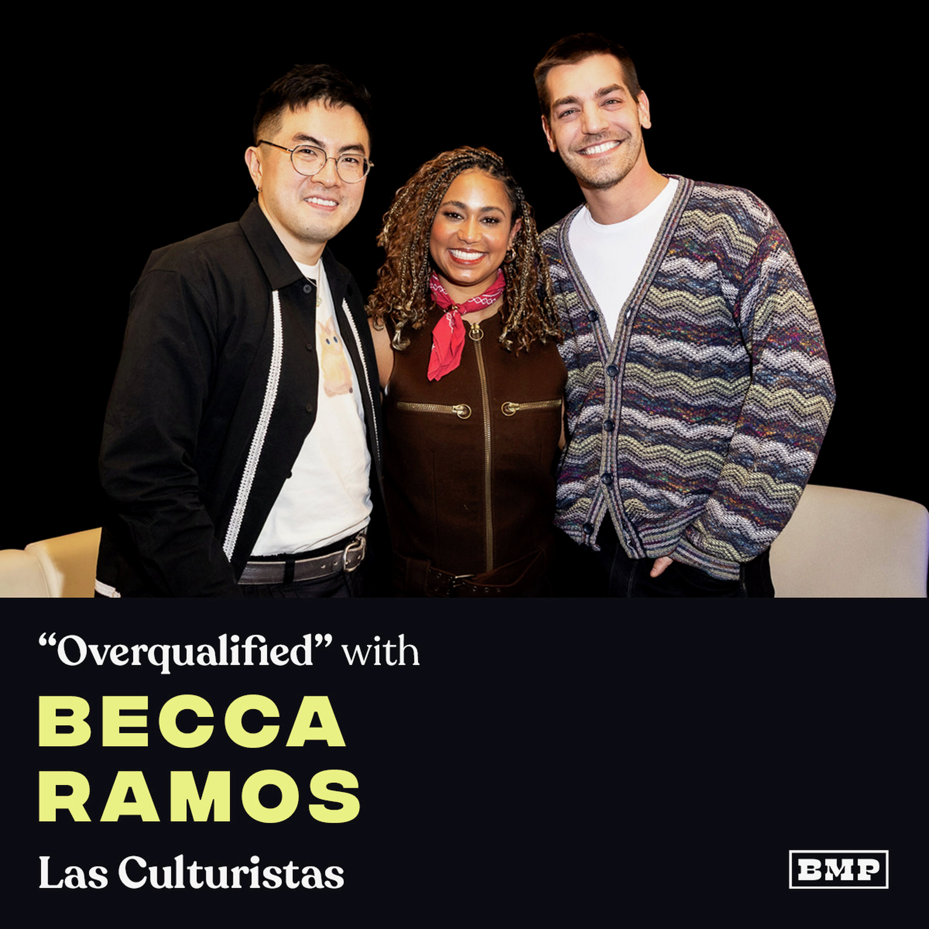 Las Culturistas with Matt Rogers and Bowen Yang: “Overqualified” (w/ Becca Ramos AKA Producer Becca!) episode artwork