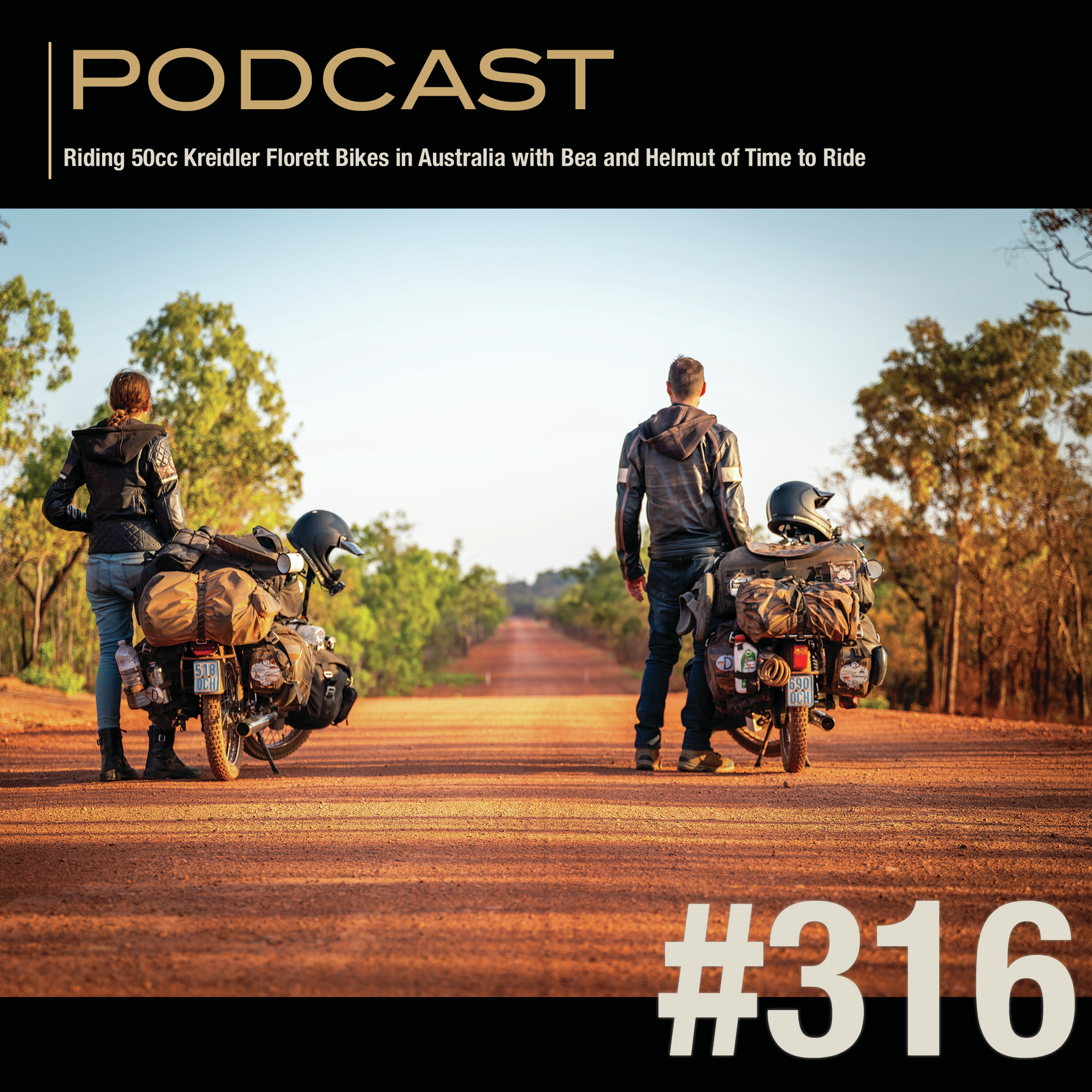 Riding 50cc Kreidler Florett Bikes in Australia with Bea and Helmut of Time to Ride episode artwork
