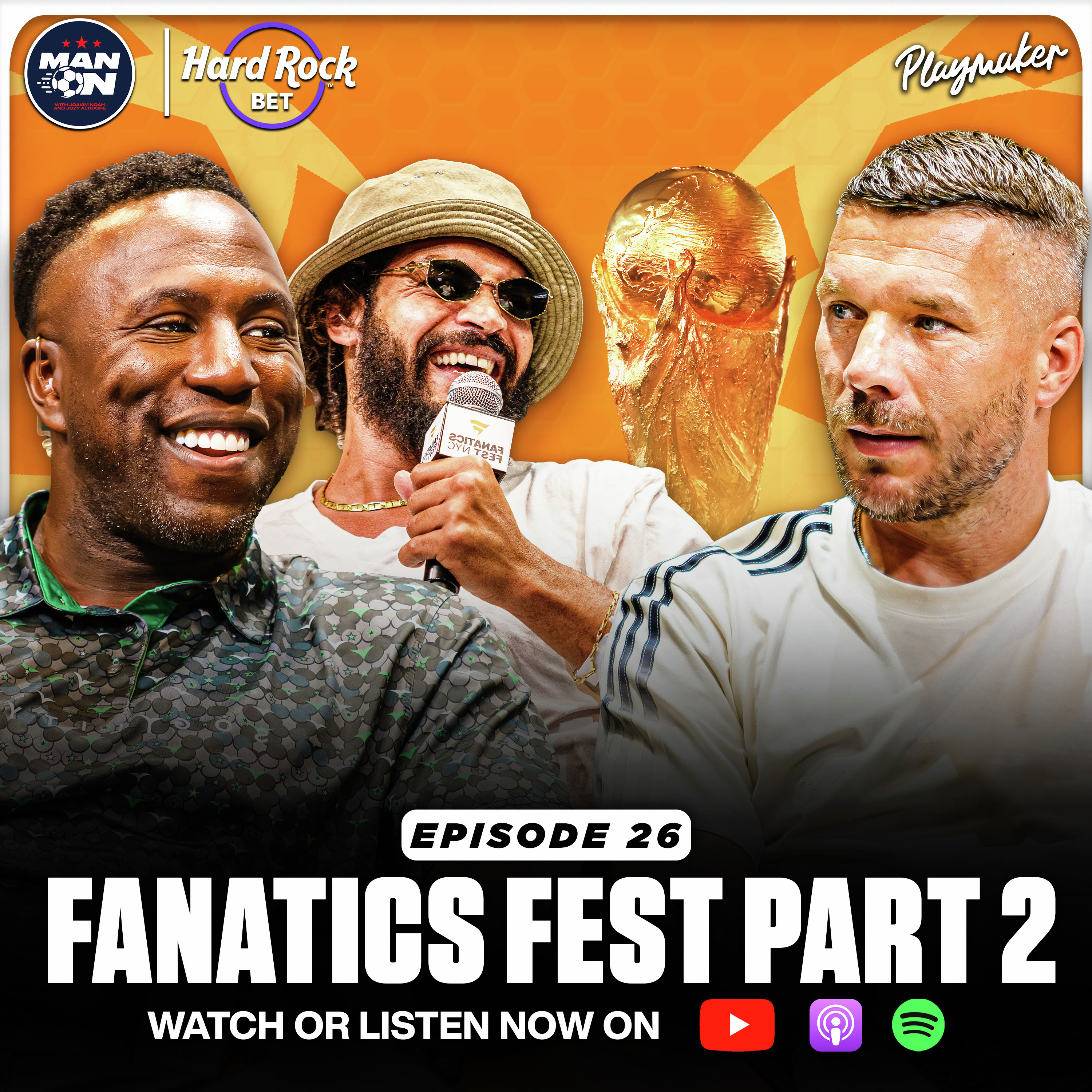 Lukas Podolski Joins Joakim and Jozy @ Fanatics Fest! Coach Arsène Wenger & TOUGHEST Player to Face episode artwork