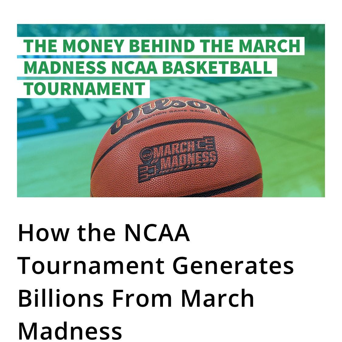 #330 NCAA Tournament March Madness Has A Dirty Little Secret episode artwork