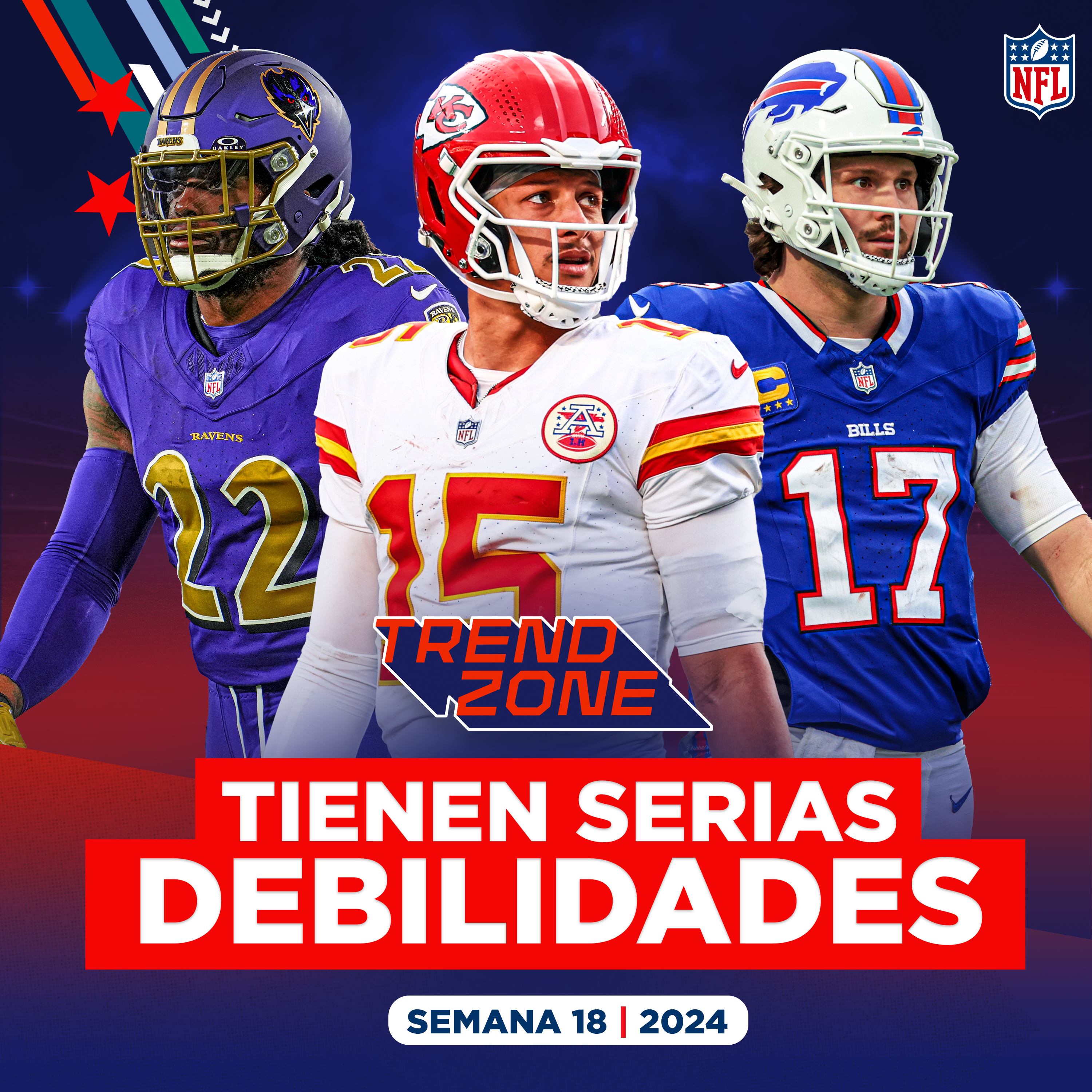 DEBILIDADES de Chiefs, Bills y Ravens; Denver, Miami y Bengals, ÚLTIMO boleto; Pats con el pick 1 episode artwork