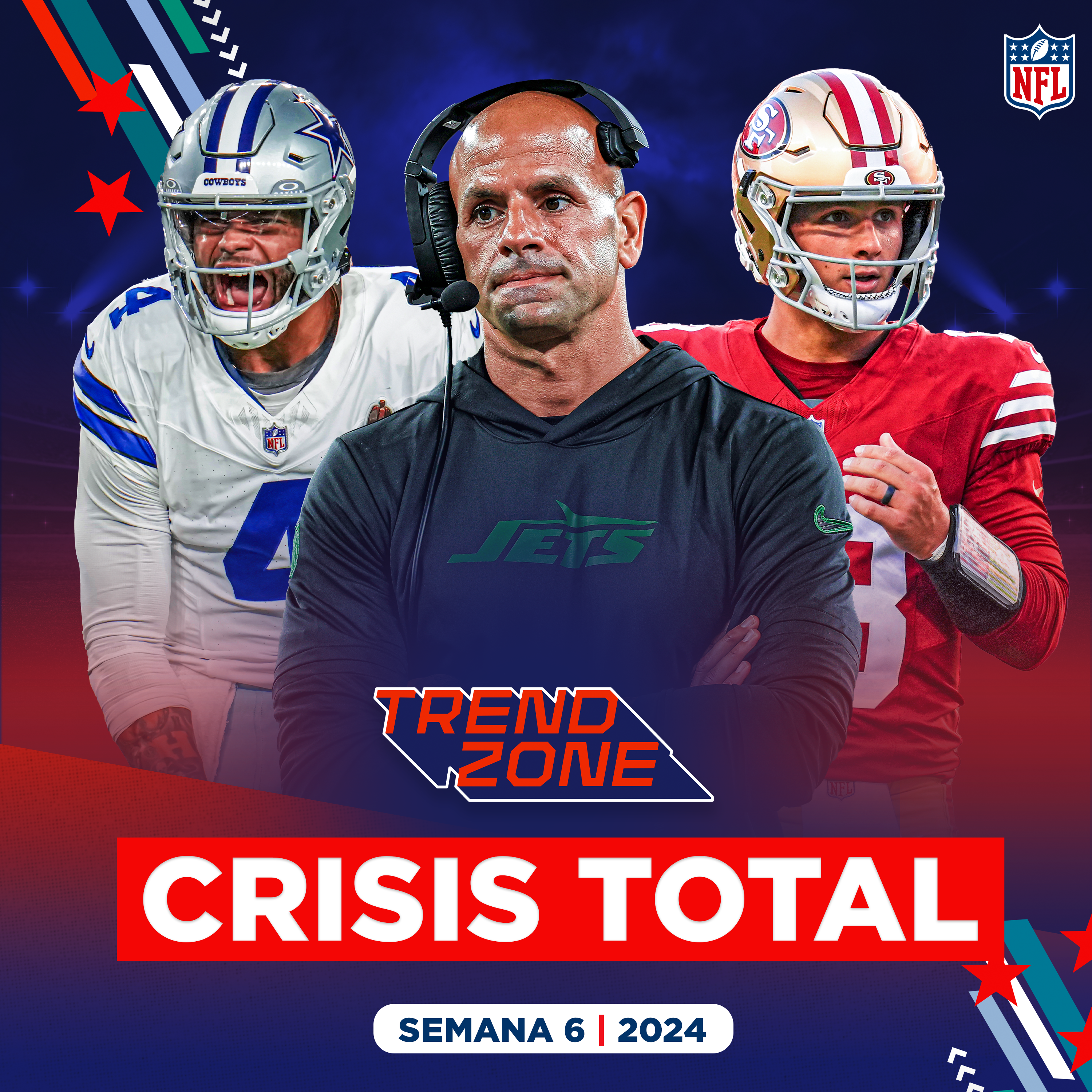 ¿Cuál crisis es peor? Niners, Cowboys, Jets o Bills ¿Cómo pueden recuperarse esos equipos de sus malos inicios y sus problemas? episode artwork