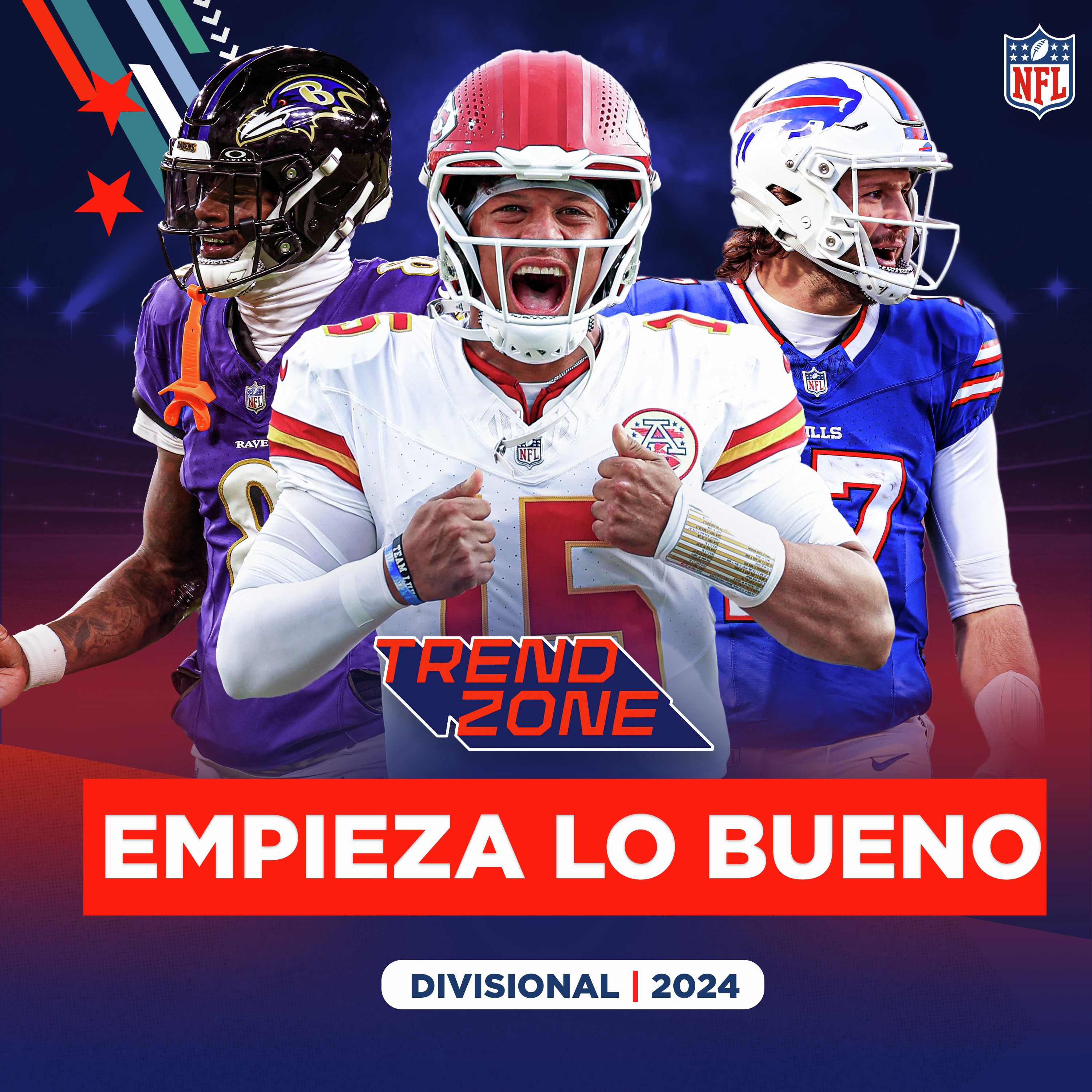 Ravens-Bills, final ADELANTADA; Chiefs y Lions, rumbo al ANILLO, Commanders y Rams pueden SORPRENDER episode artwork
