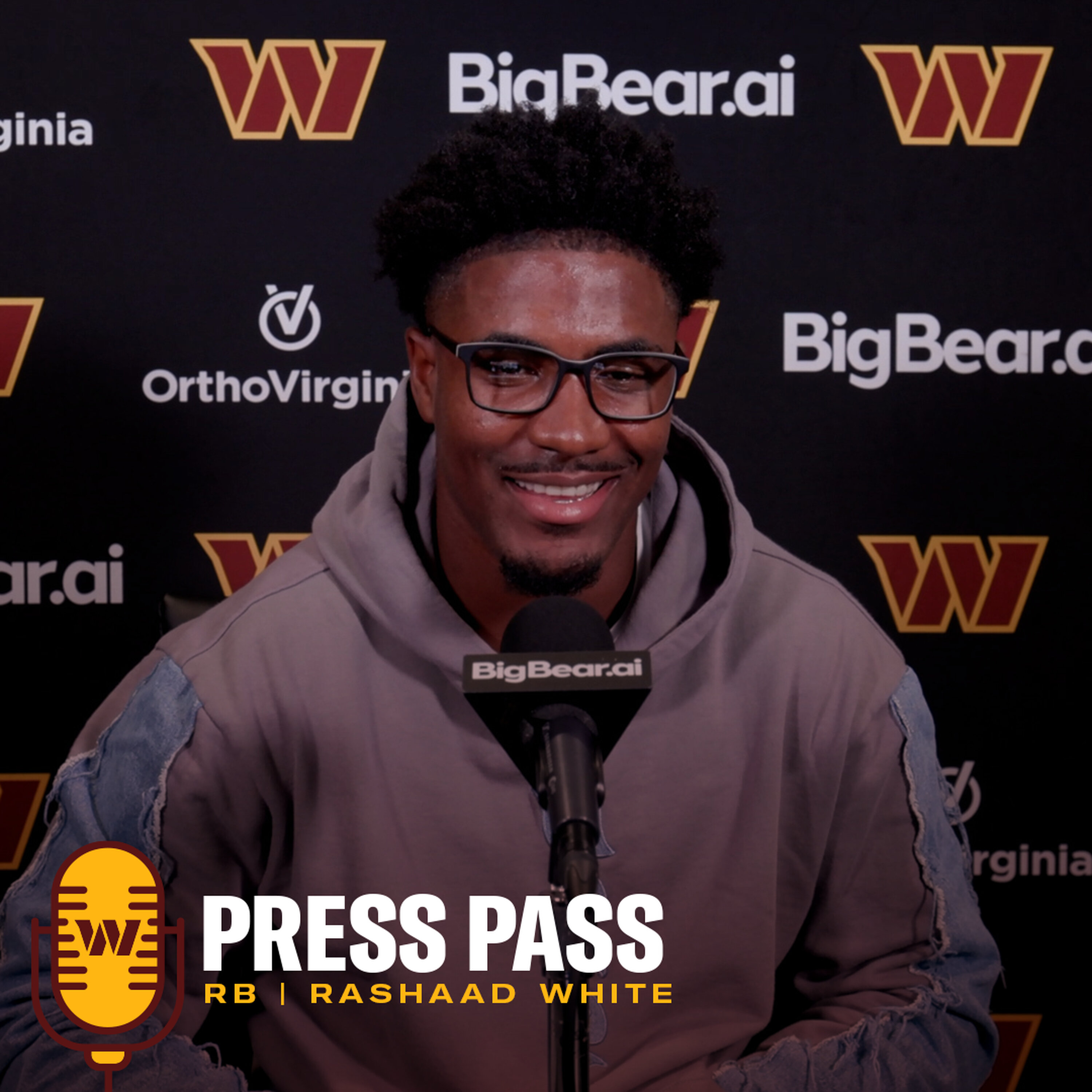 RB Rachaad White | March 13, 2026 | Press Pass | Washington Commanders | NFL episode artwork