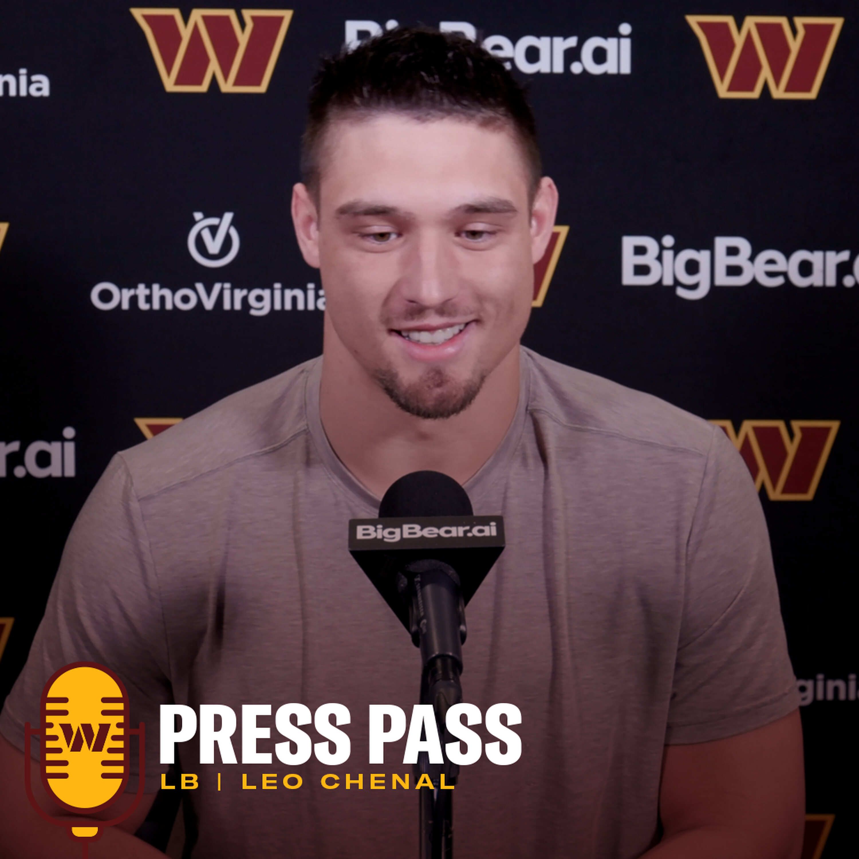 LB Leo Chenal | March 13, 2026 | Press Pass | Washington Commanders | NFL episode artwork