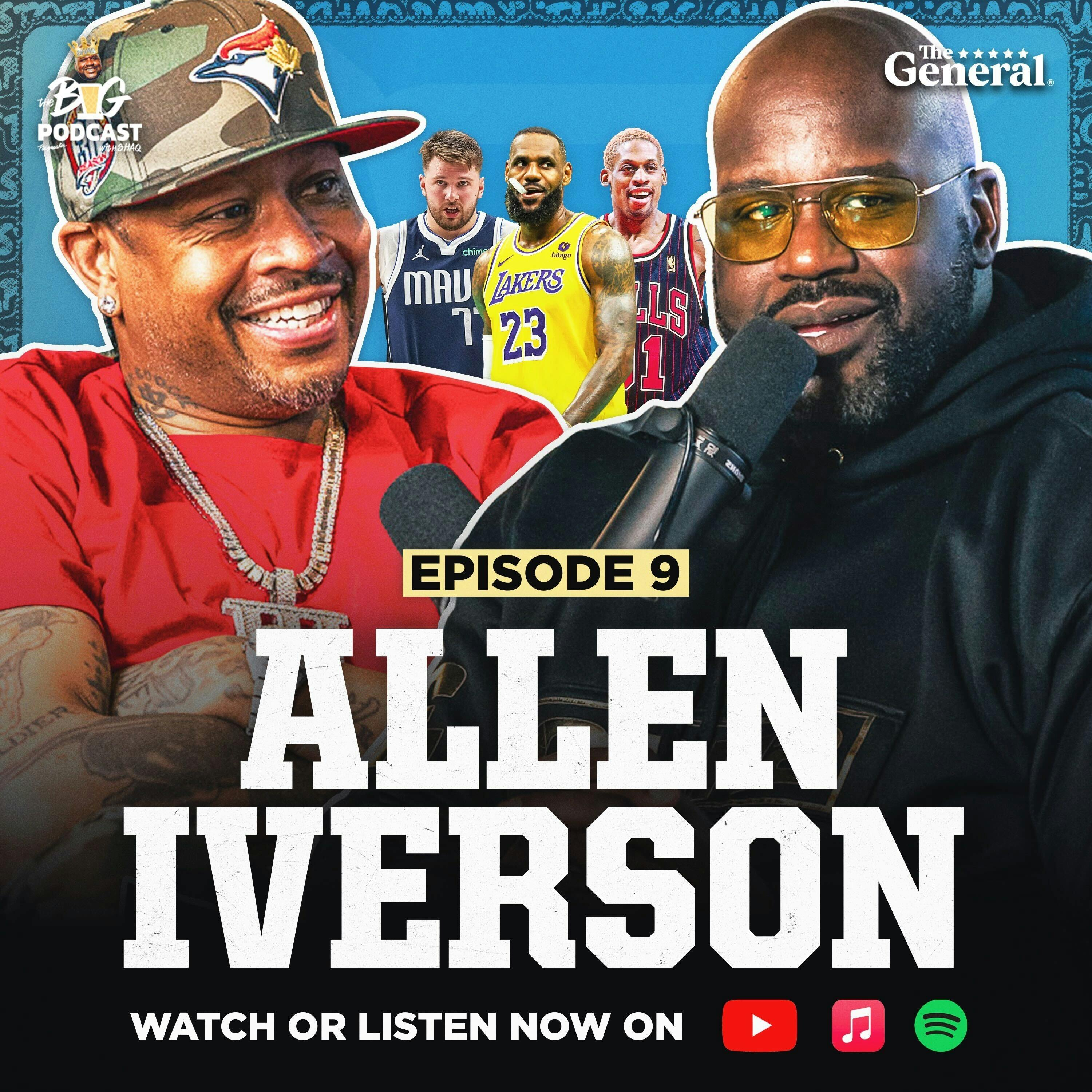 Allen Iverson Gets HONEST With Shaq On Being A NBA Villain, Practice, Jealousy & Battles | EP 9