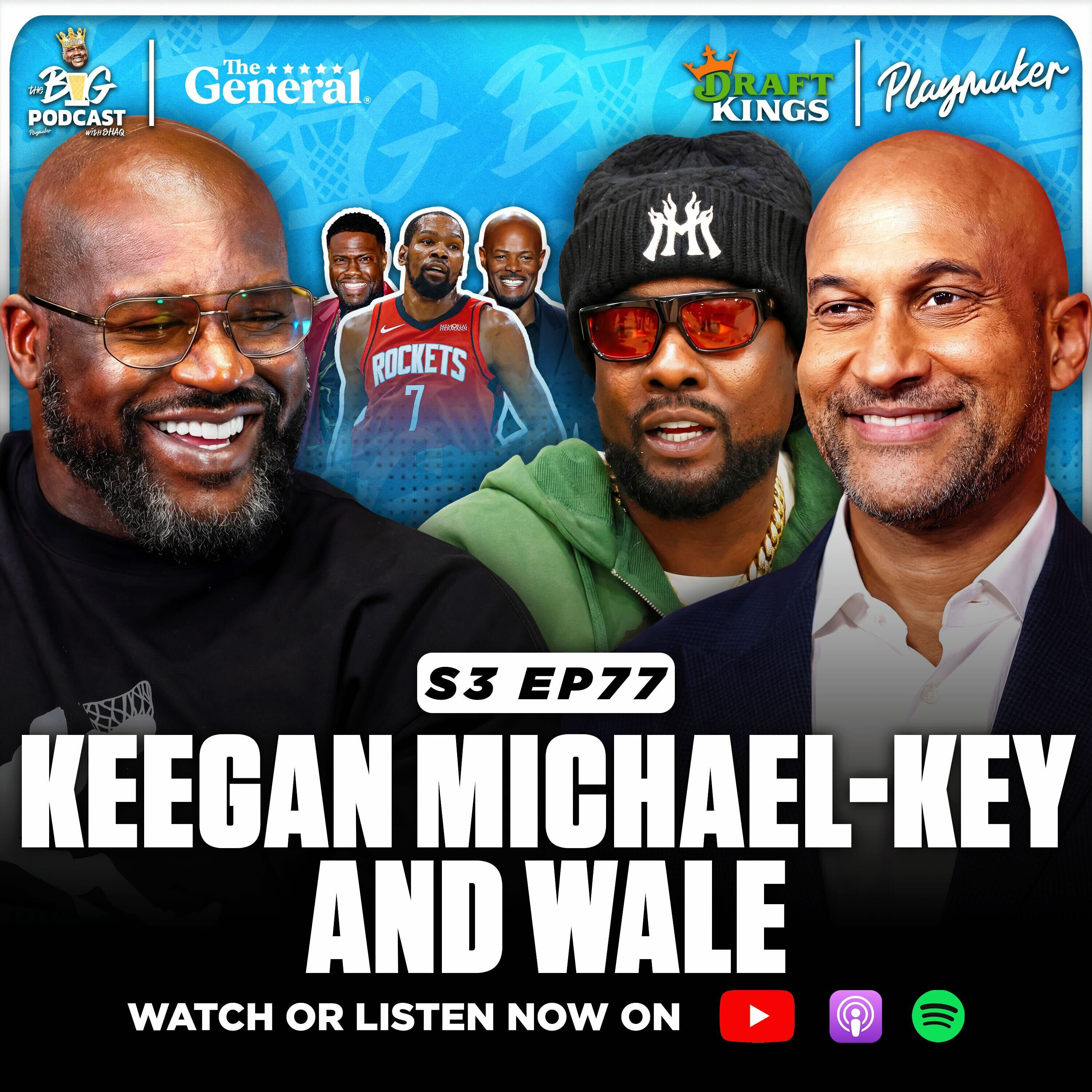 Shaq CALLS OUT Keegan Michael-Key, Hints At Peele Reunion & Wale Talks Rappers vs Hoopers