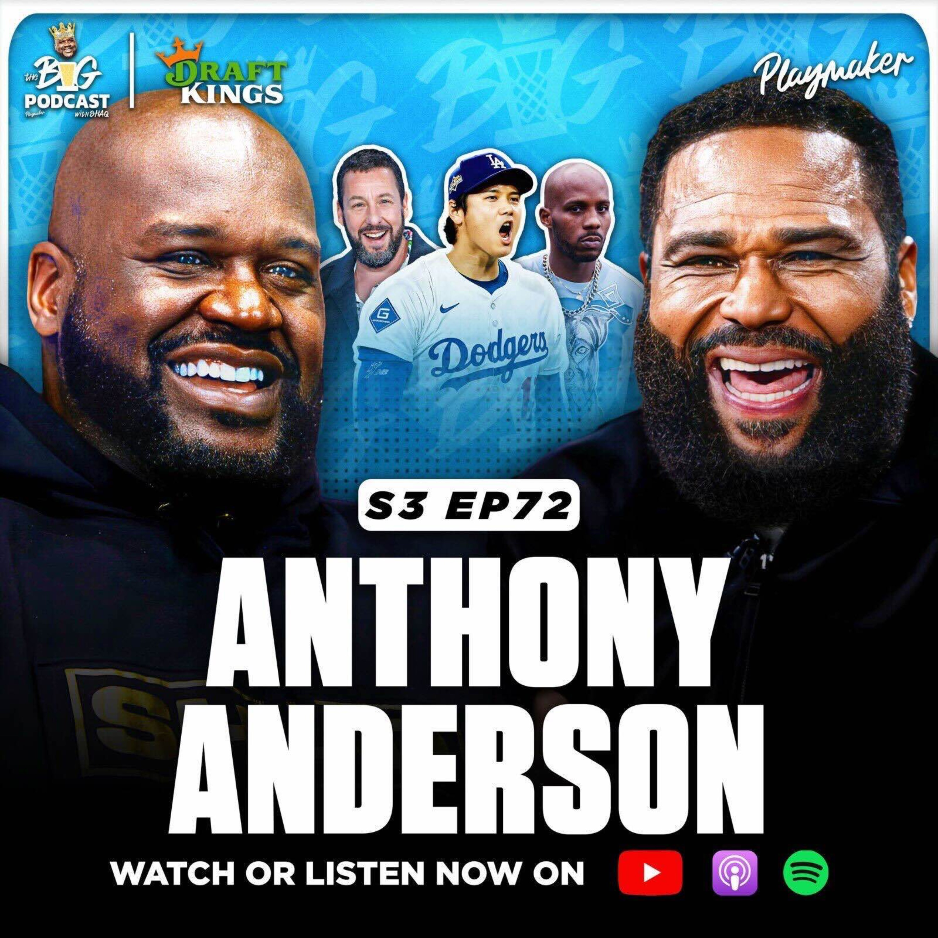 Anthony Anderson Had Shaq In TEARS, Talks Shohei & Luka + How He Got Roles In Adam Sandler’s Movies