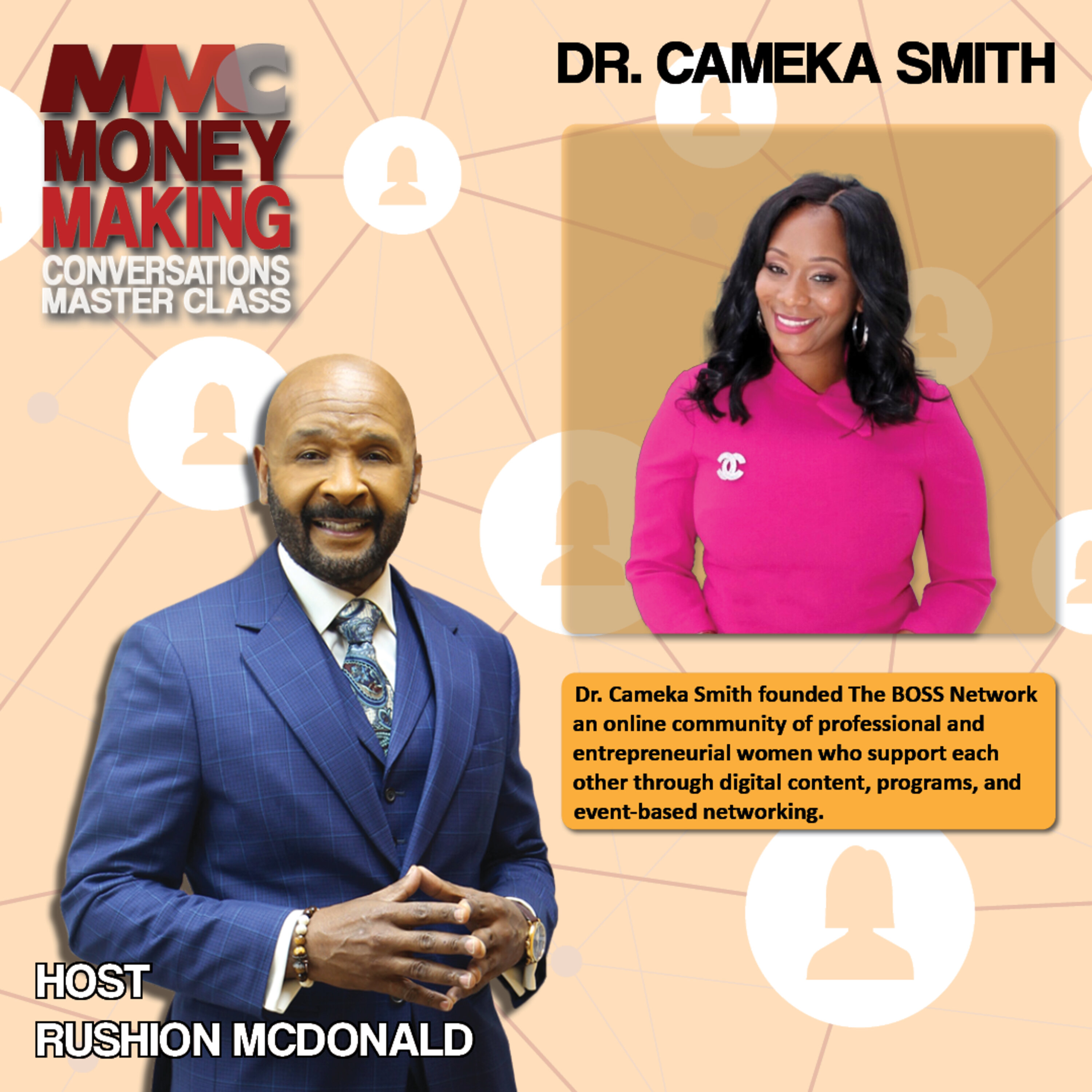 Dr. Cameka Smith, Founder of The BOSS Network, a community of over 200K professional and entrepreneurial women.
