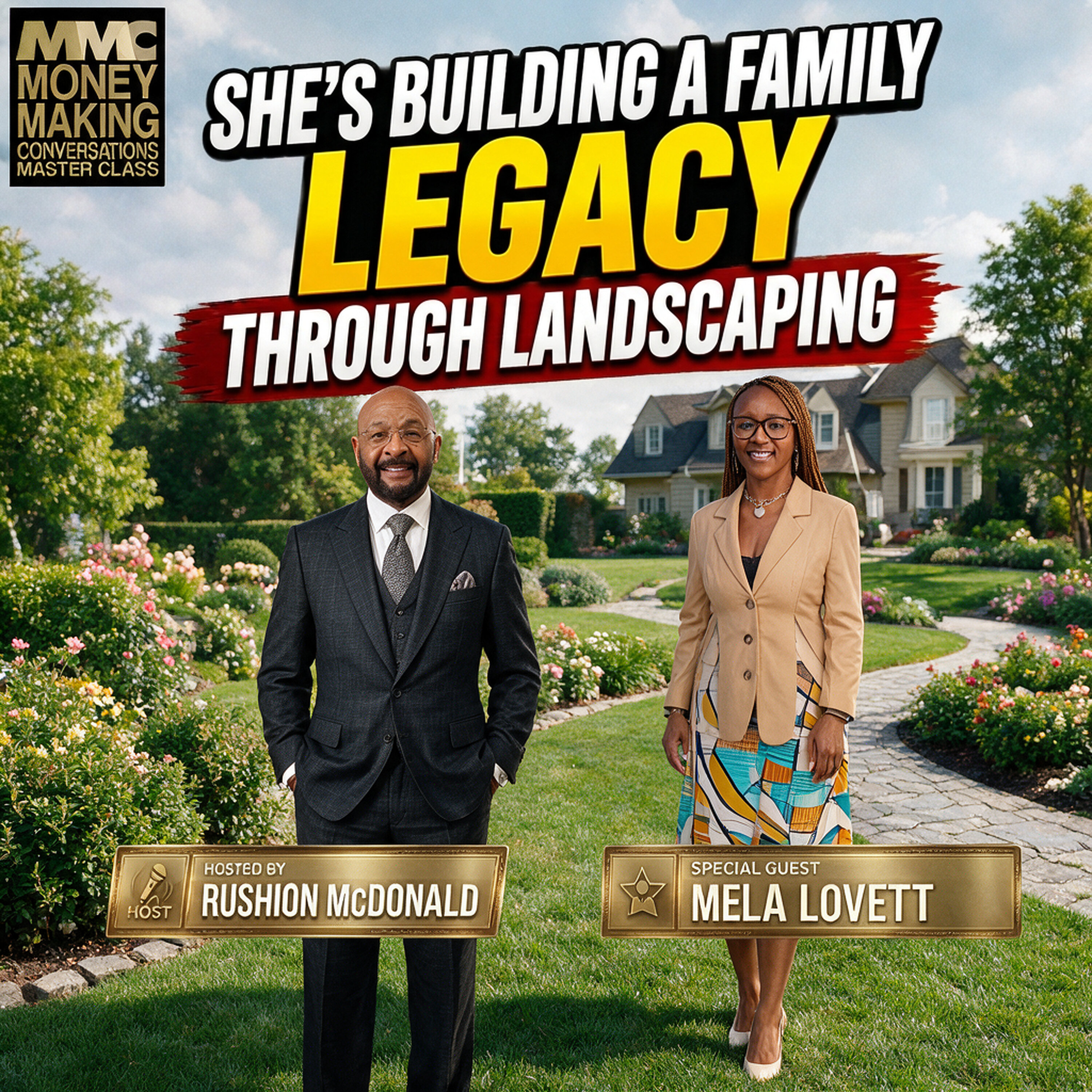 Family First: Mela and her husband transitioned from retail management jobs (Walgreens and Walmart) to starting their own lawn care business. episode artwork