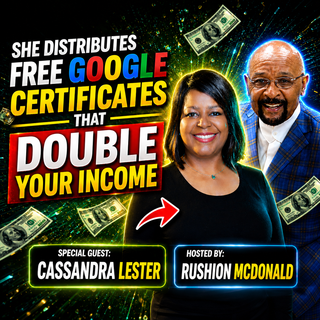Uplift: She provides free Google certification scholarships in cybersecurity, data analytics, digital marketing, IT support, project management, and UX design. episode artwork
