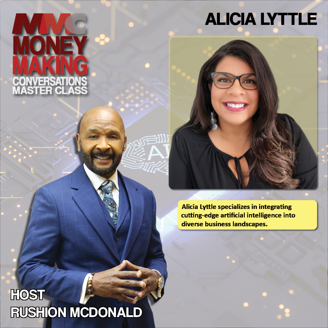 Alicia Lyttle teaches you how make more money in less time with AI.  She is globally recognized as "The Queen of AI."