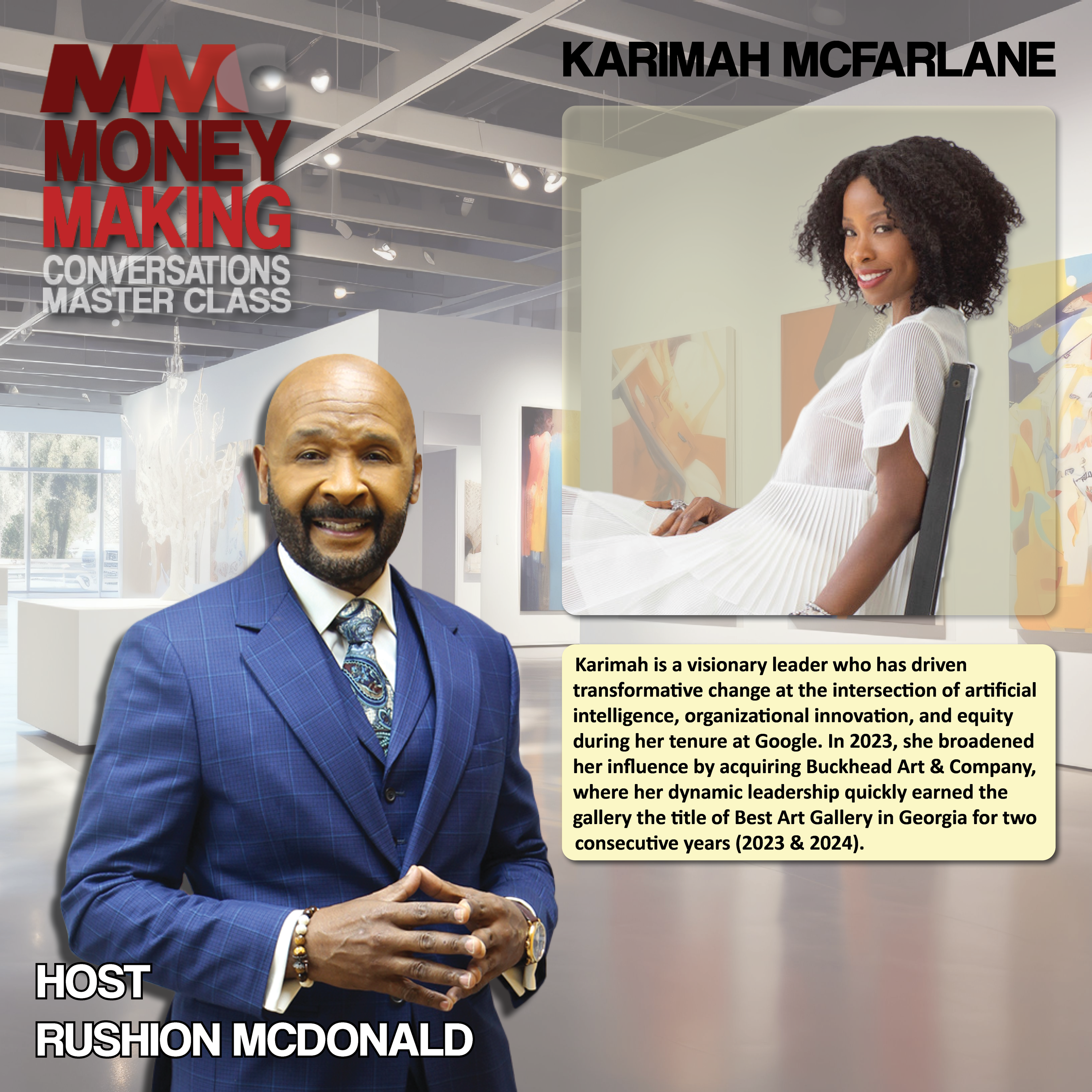 Financial Tip:  She understands the value of art as a tool for wealth-building and cultural empowerment.