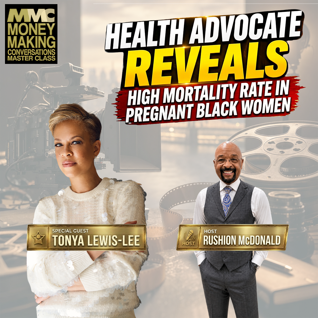 E954: Rushion interviews Director Tonya Lewis Lee about Black Maternal mortality addressed in her documentary, Aftershock! episode artwork