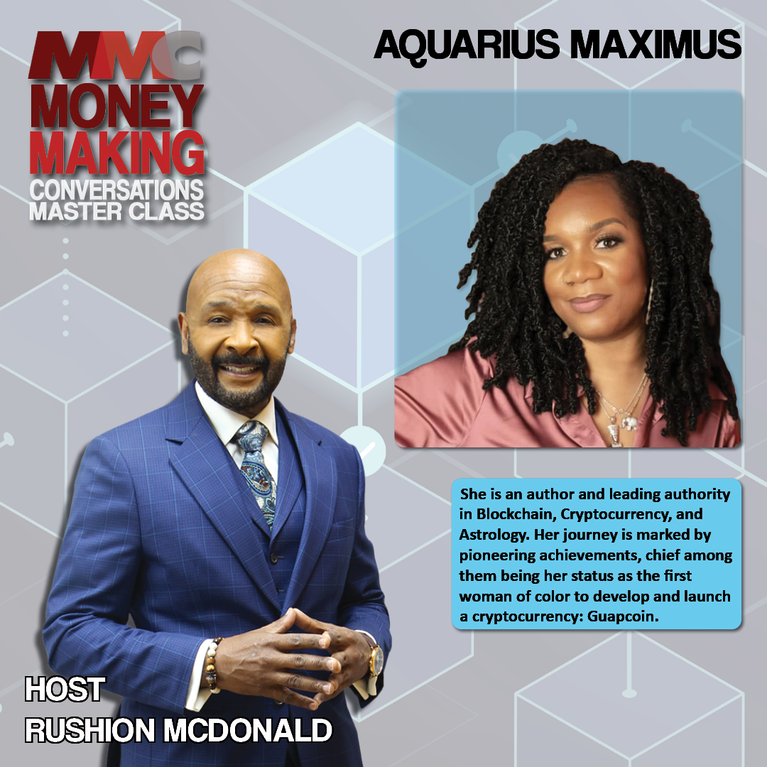 Aquarius Maximus is an authority in Cryptocurrency, Astrology and Cardology.  She discusses how successful people use Astrology to determine financial and career decisions.