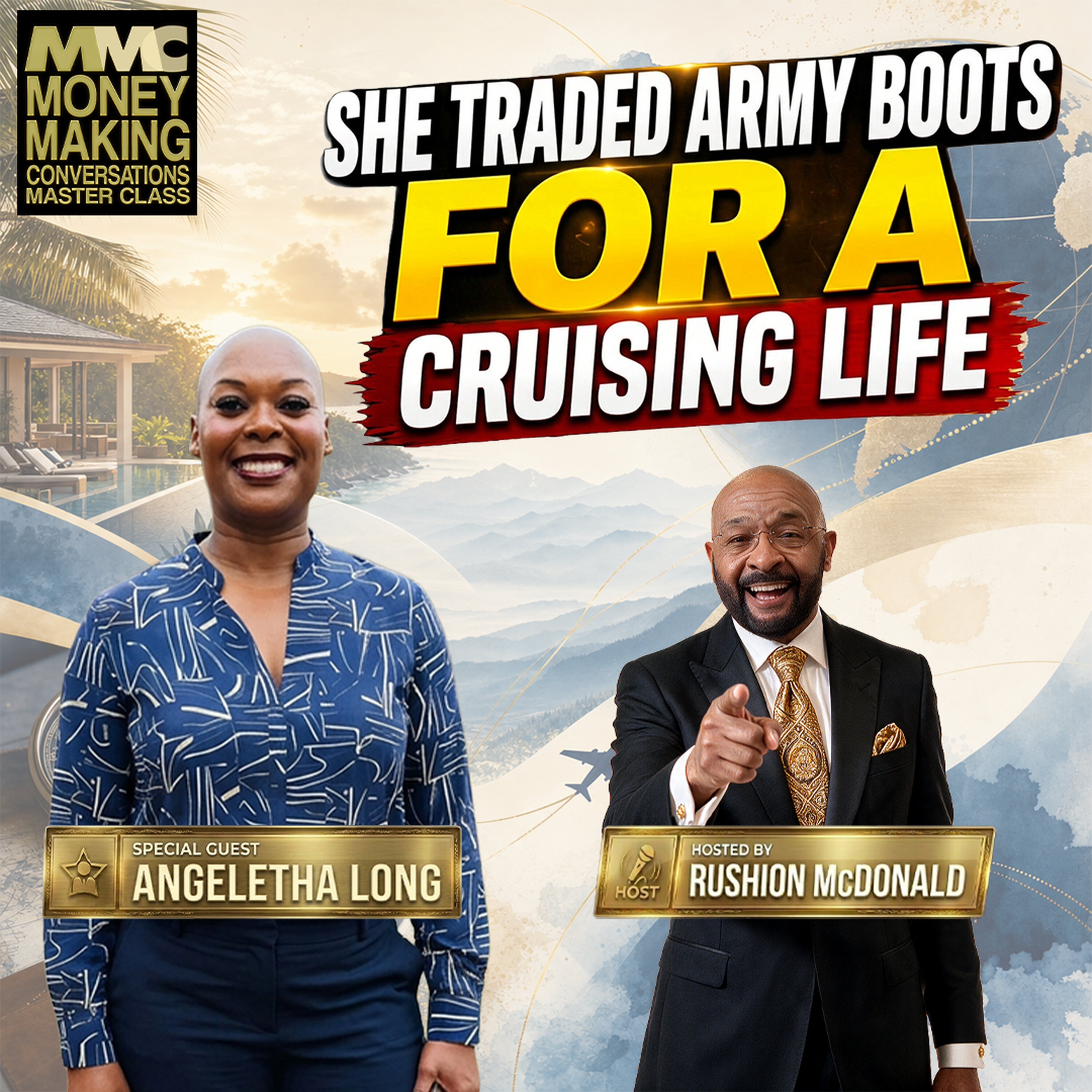 Following her Dream: Angeletha's journey from military service to becoming a successful travel advisor and cruise expert, and to educate listeners. episode artwork