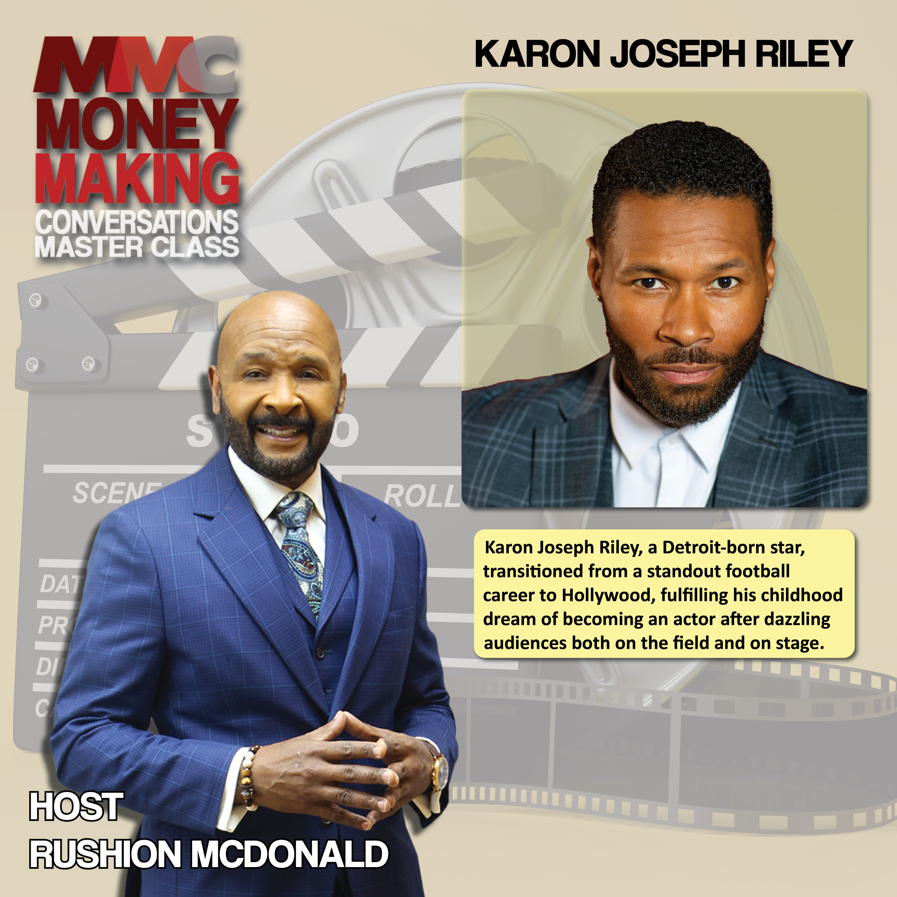 A motivational leader in the community, celebrity spokesman for Sickle Cell Foundation of Georgia and co-stars in The Black Hamptons on BET, Karon Joseph Riley.