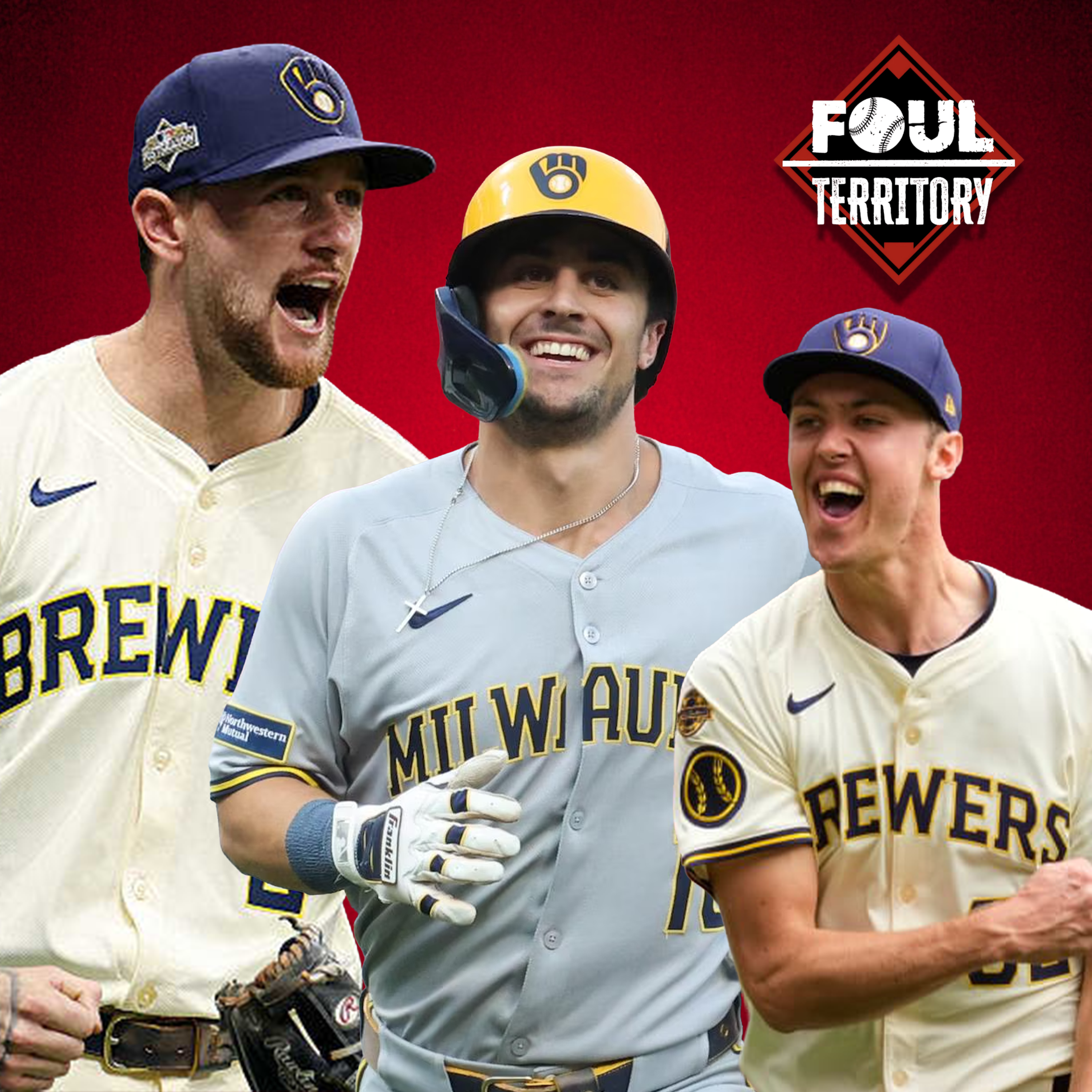 Sal Frelick, Jacob Misiorowski and Brice Turang @Brewers camp