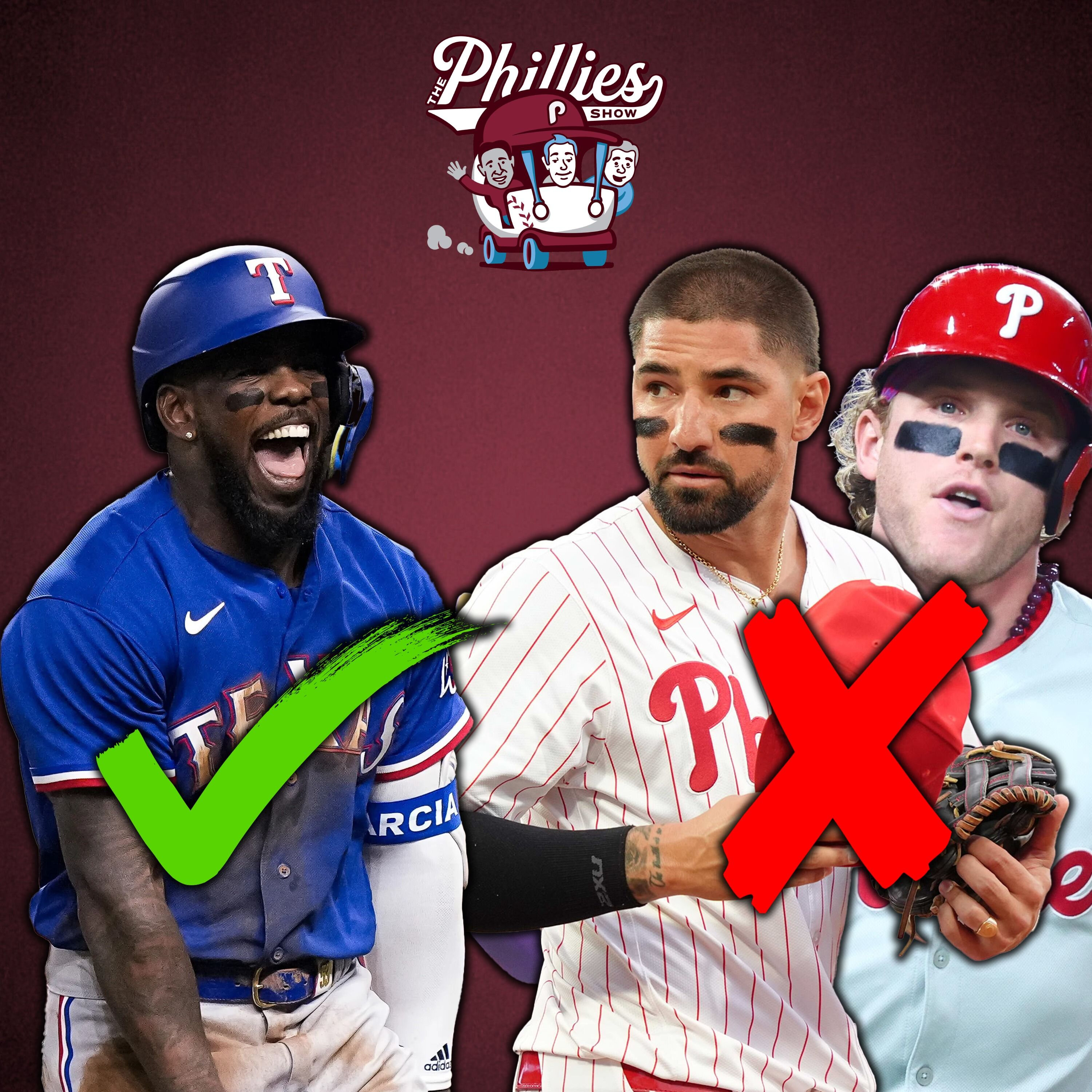 Hello, Adolis García. Bye, Harrison Bader and Nick Castellanos? Hello, Adolis García. Bye, Harrison Bader and Nick Castellanos?