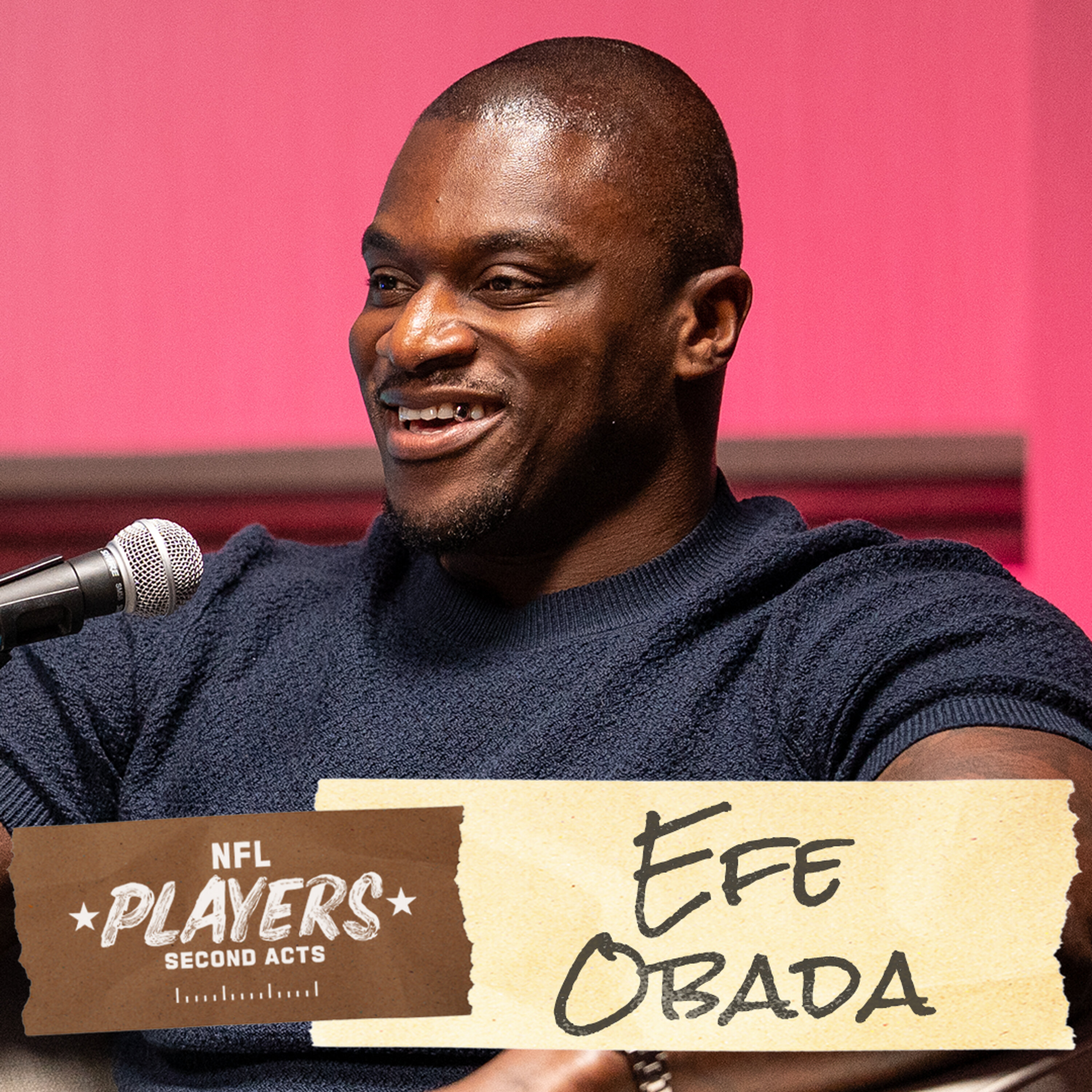 Cover art for the episode "Former Panthers DE Efe Obada | NFL Players: Second Acts Podcast" from NFL: Good Morning Football