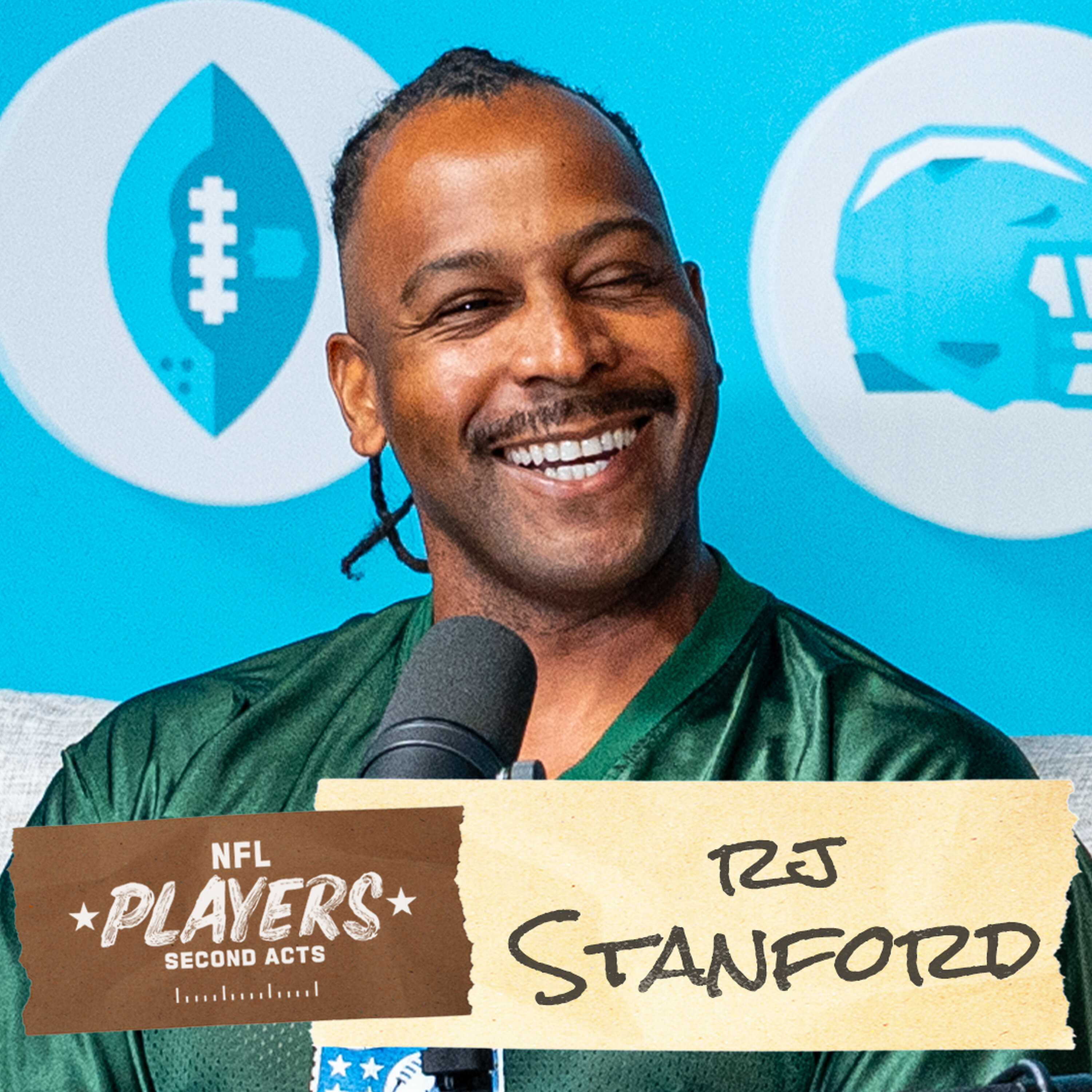 Cover art for the episode "Former Dolphins DB & Secret Service Agent R.J. Stanford | NFL Players: Second Acts Podcast" from NFL: Good Morning Football