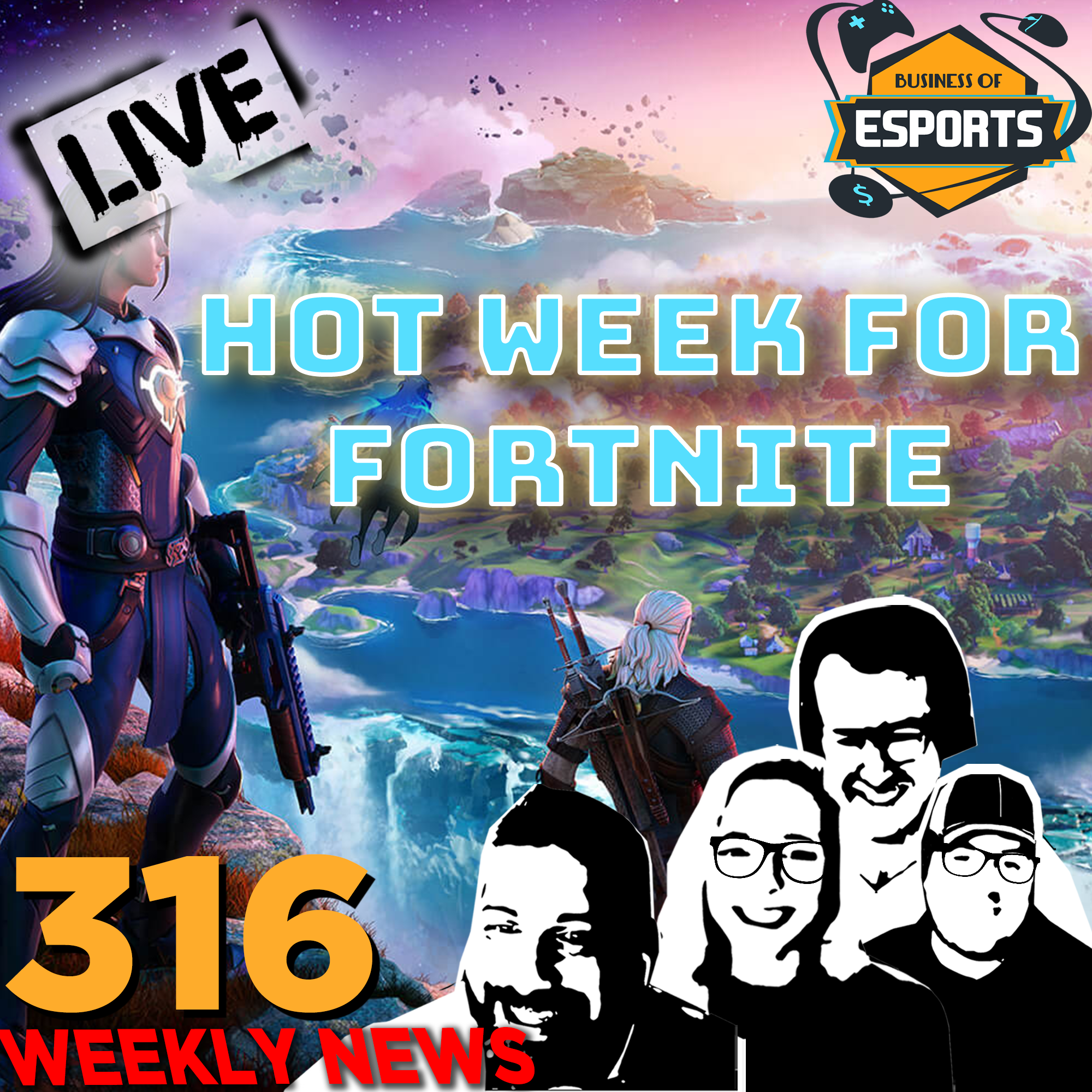 Up On Game Presents: Business Of ESports GameStop Still Dead, FTC Activision Lawsuit, Fortnite Addiction, NetEase Plagiarism, Kid-Friendly Gaming, Adult Fortnite, MrBeast Tournament, Tesla Steam episode artwork