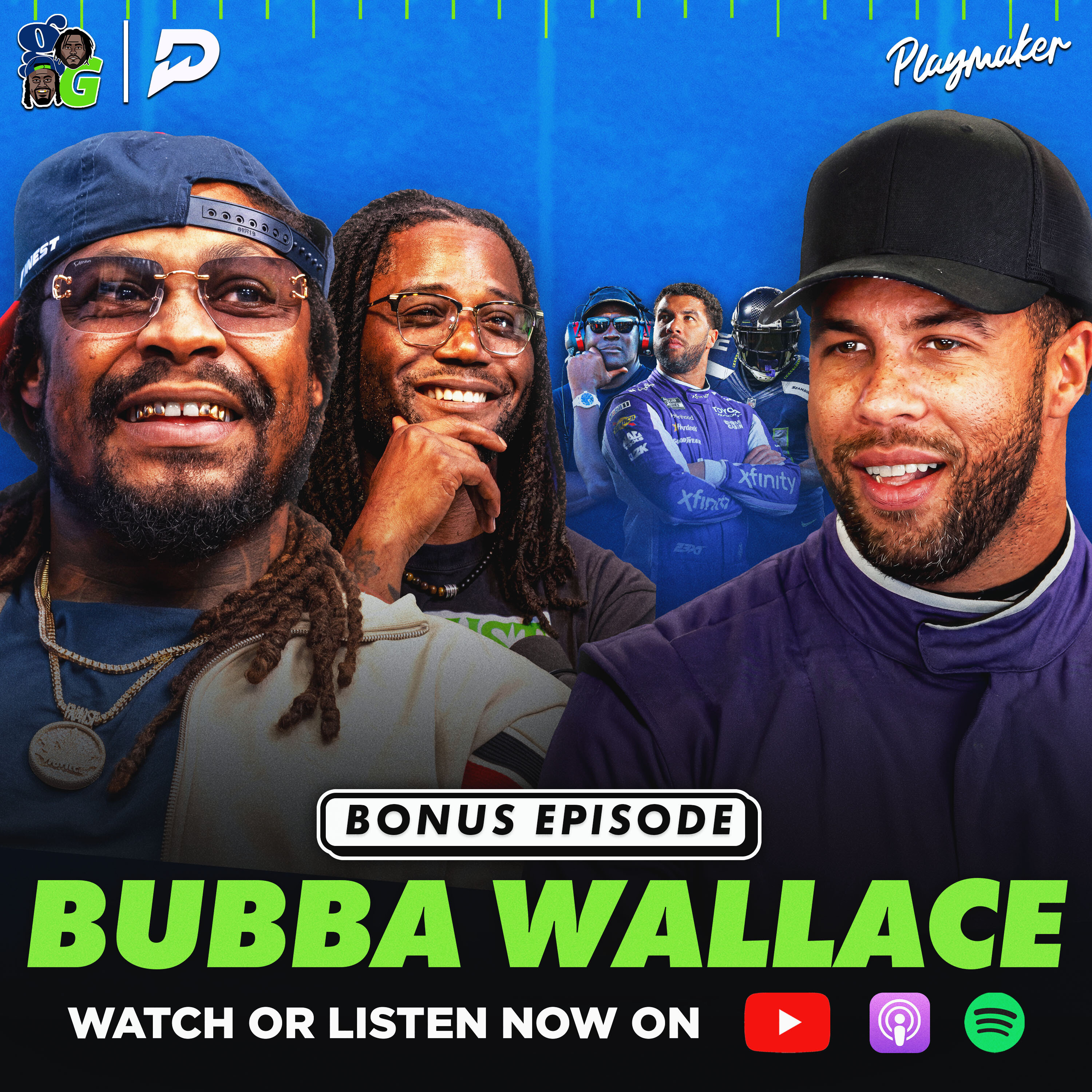 Bubba Wallace & Marshawn Swap Daytona Stories, Talk Being on MJ's Team | Are Drivers REAL Athletes?! episode artwork