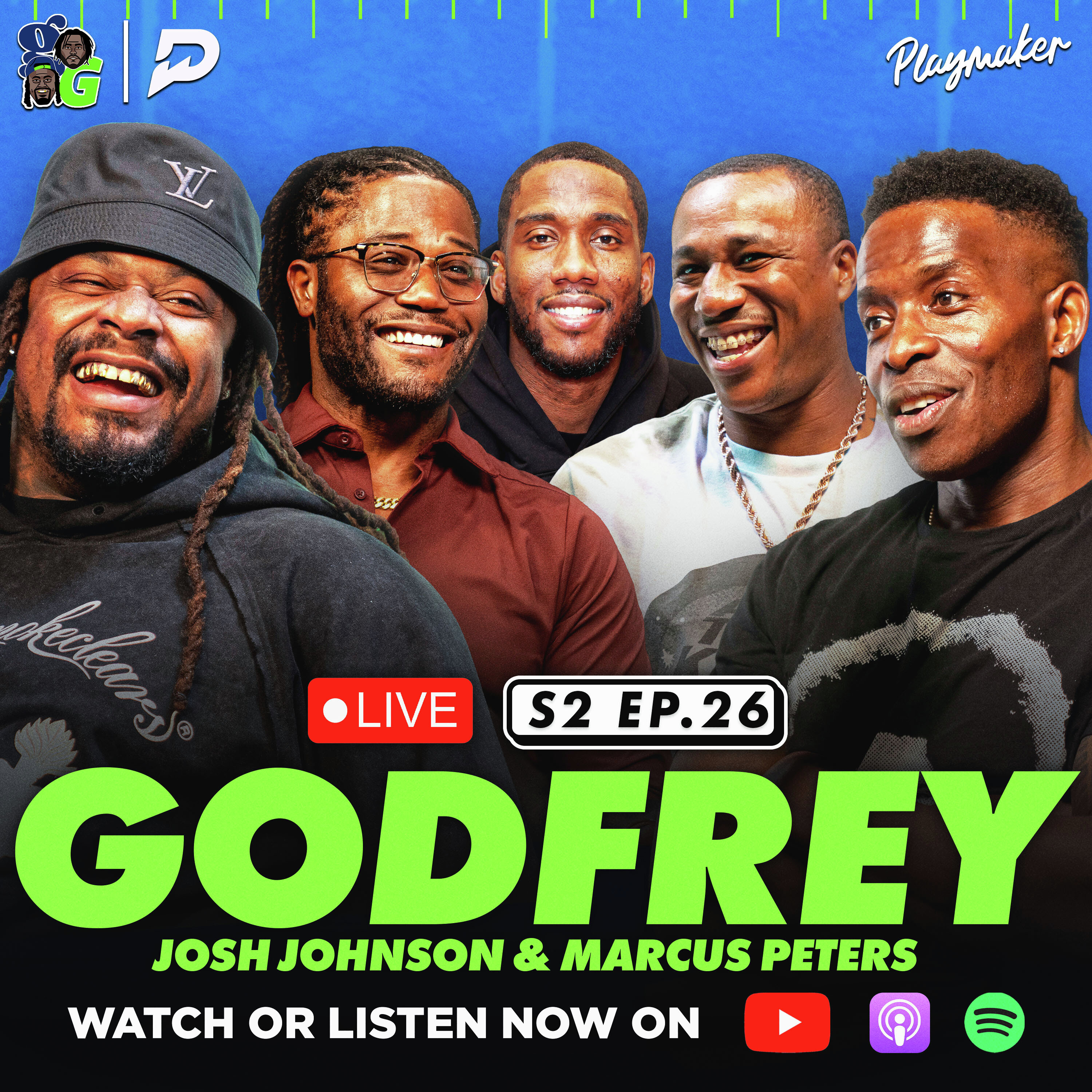 Marshawn Lynch Reacts to Super Bowl Rematch, Godfrey on Dave Chappelle & Black Team Ownership Marshawn Lynch Reacts to Super Bowl Rematch, Godfrey on Dave Chappelle & Black Team Ownership
