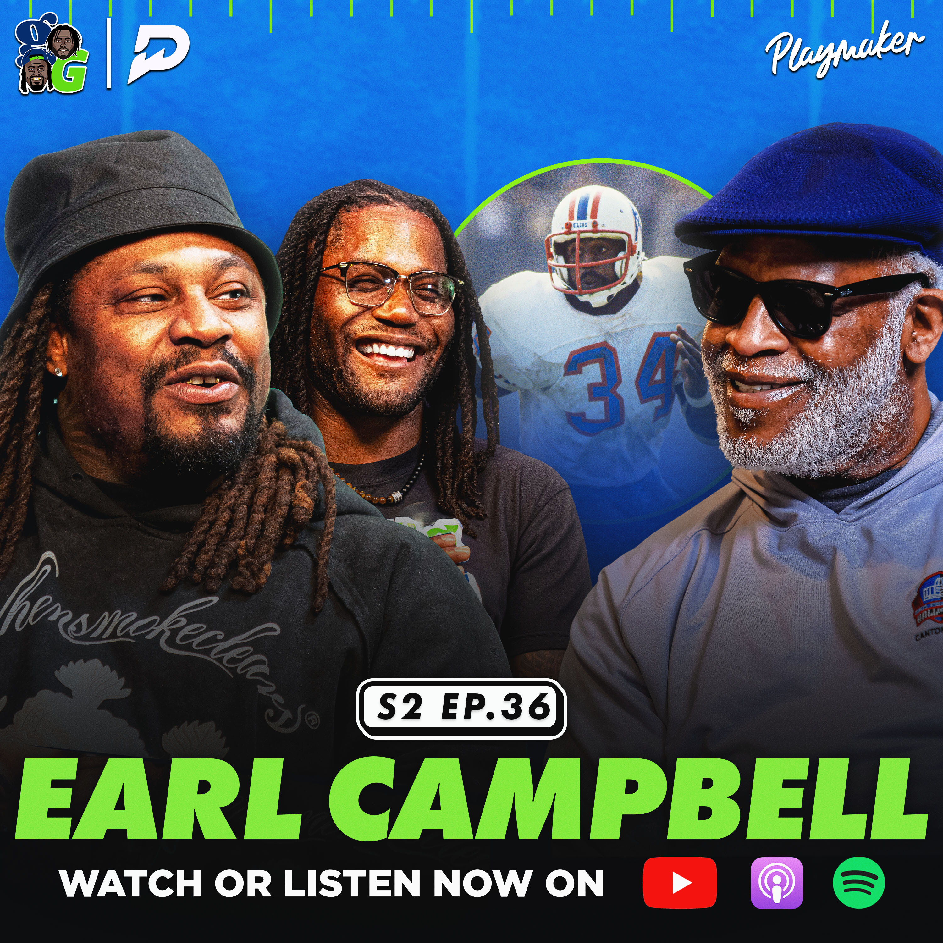 Marshawn Lynch and Earl Campbell on Texas Roots , Jim Brown & Old School RB Mentality