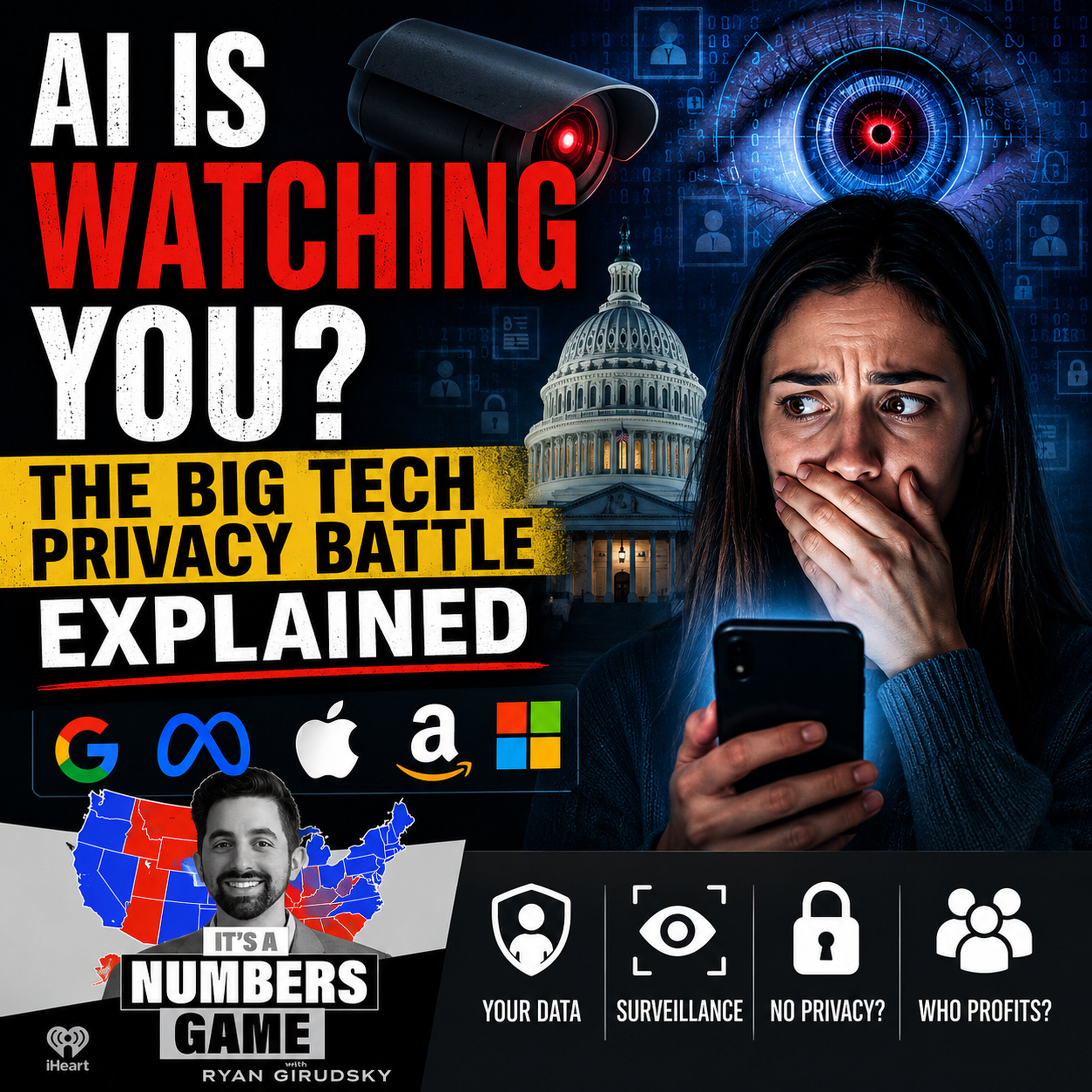 It's a Numbers Game: AI Regulation Showdown: Privacy, Chatbots, Data Centers & Big Tech Power — The Clay Travis and Buck Sexton Show cover